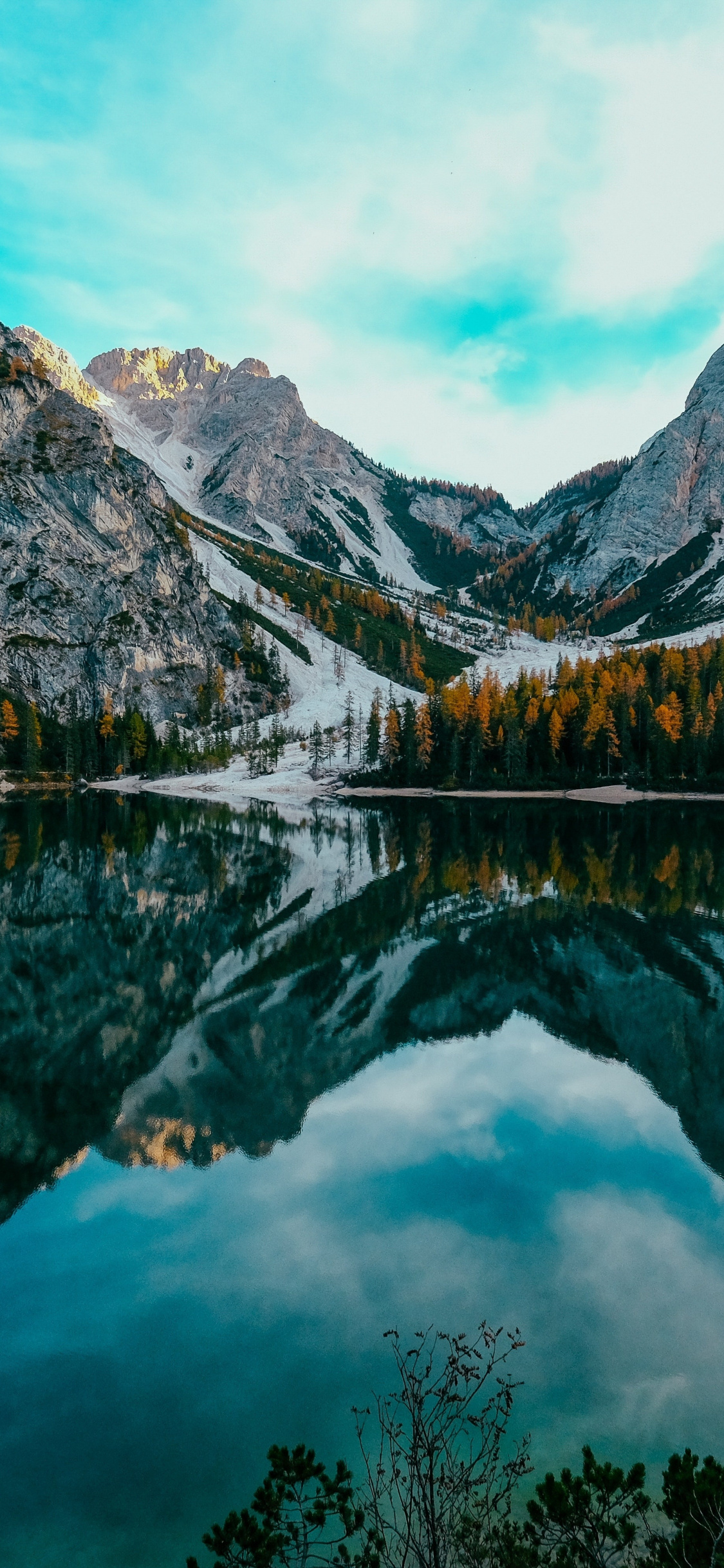 Lake Nature, Mountains, Reflections, Alpine, Serenity, 1130x2440 HD Phone