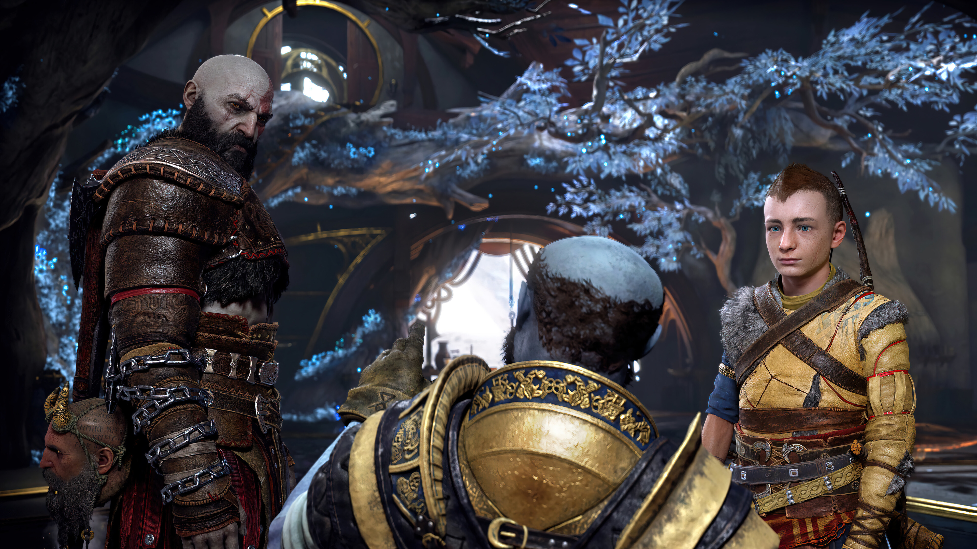 God of War: Ragnarok, Kratos and Atreus, Supreme power, Ultra HD display, 3840x2160 4K Desktop