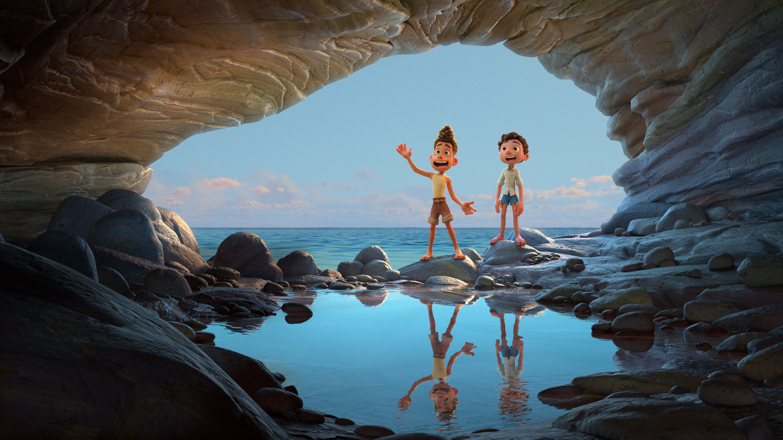 Luca animation, Walt Disney movie, 2021, Luca Paguro section, 2560x1440 HD Desktop