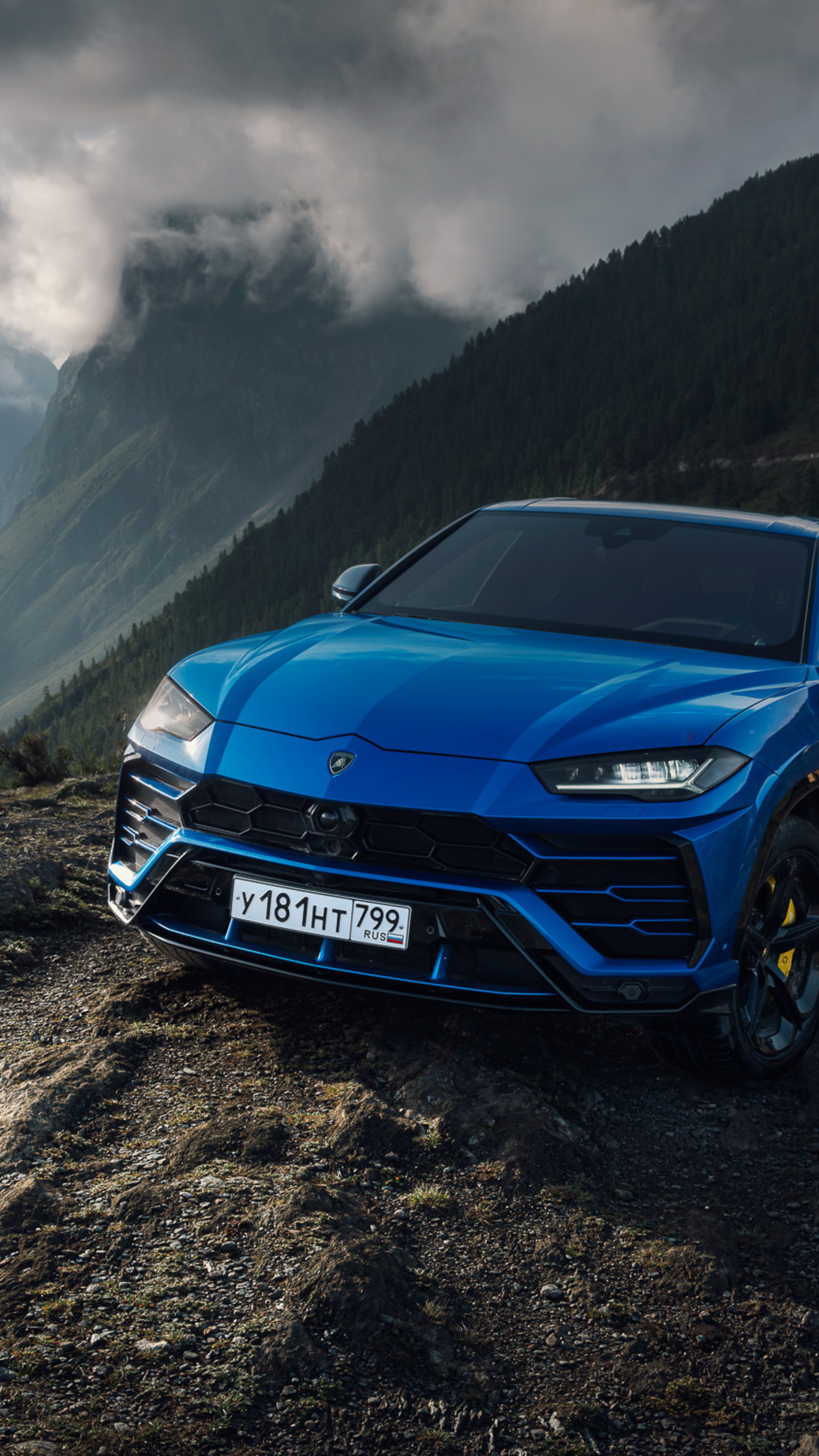 Lamborghini Urus, Blue Sony Xperia, HD 4K images, 2160x3840 4K Phone