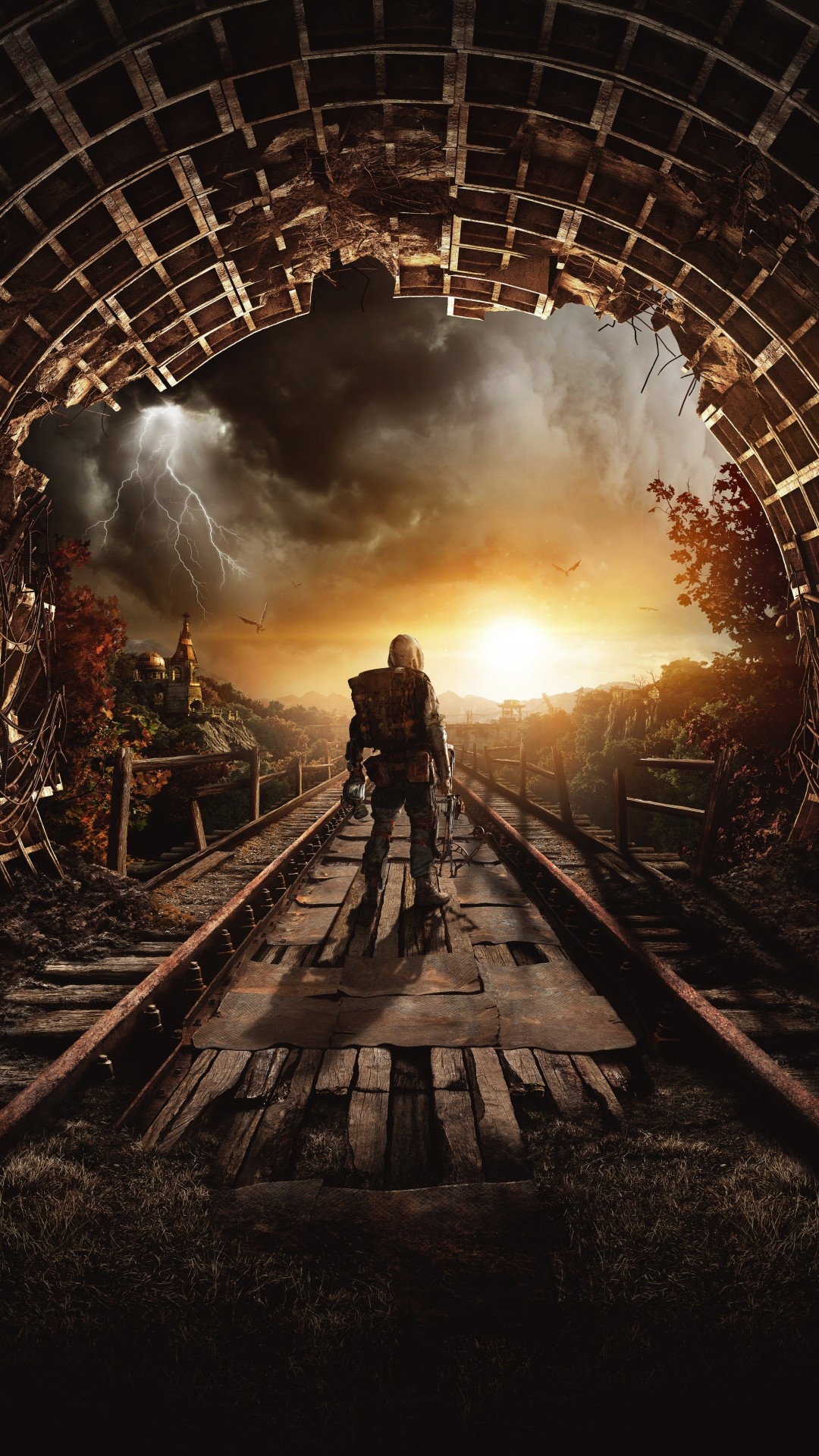 Metro Exodus, Atmospheric autumn wallpaper, Gamescom artwork, Exciting poster, 1080x1920 Full HD Phone