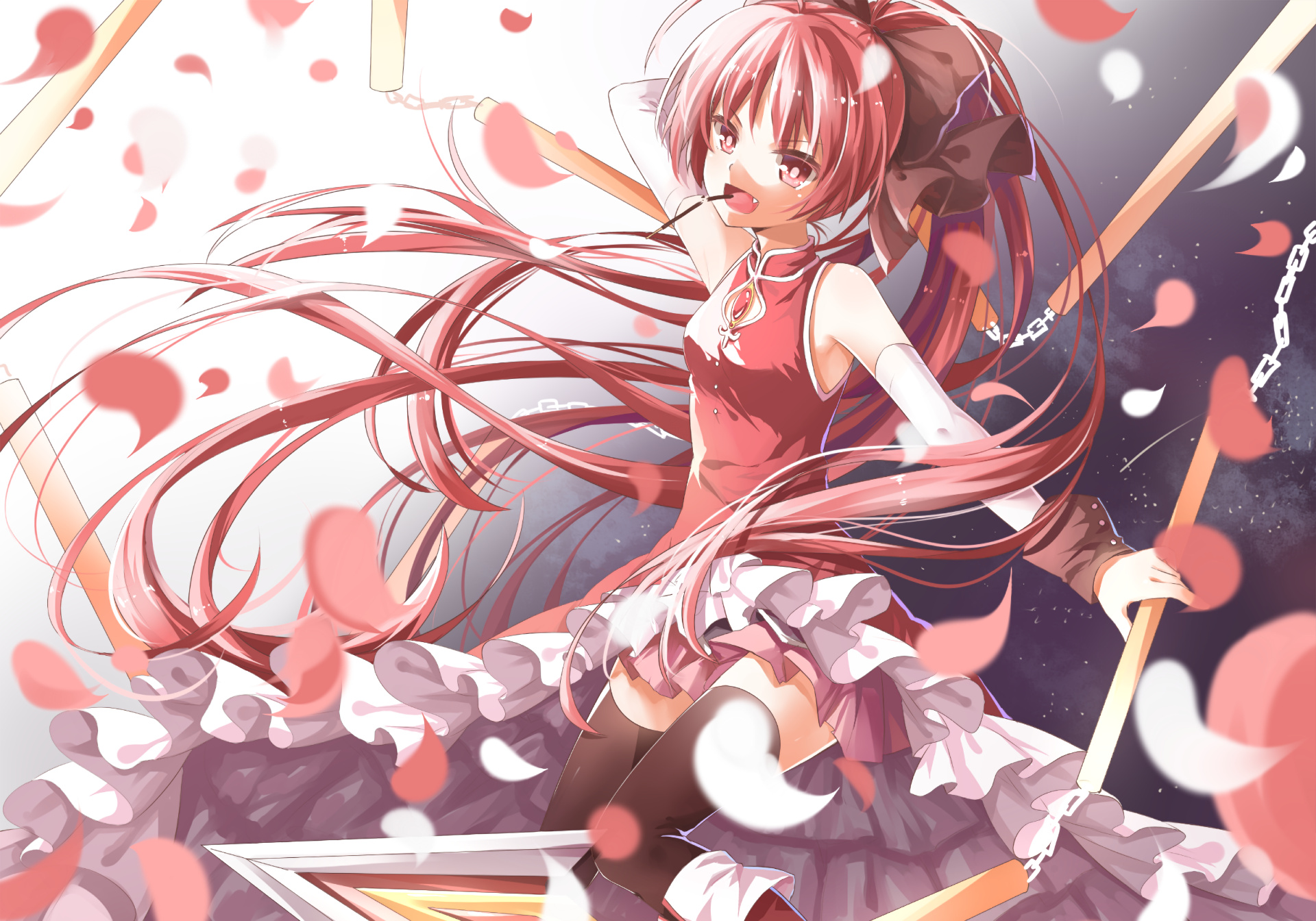 Kyoko Sakura, Anime heroine, Magical girl, Puella Magi Madoka Magica, 1920x1350 HD Desktop