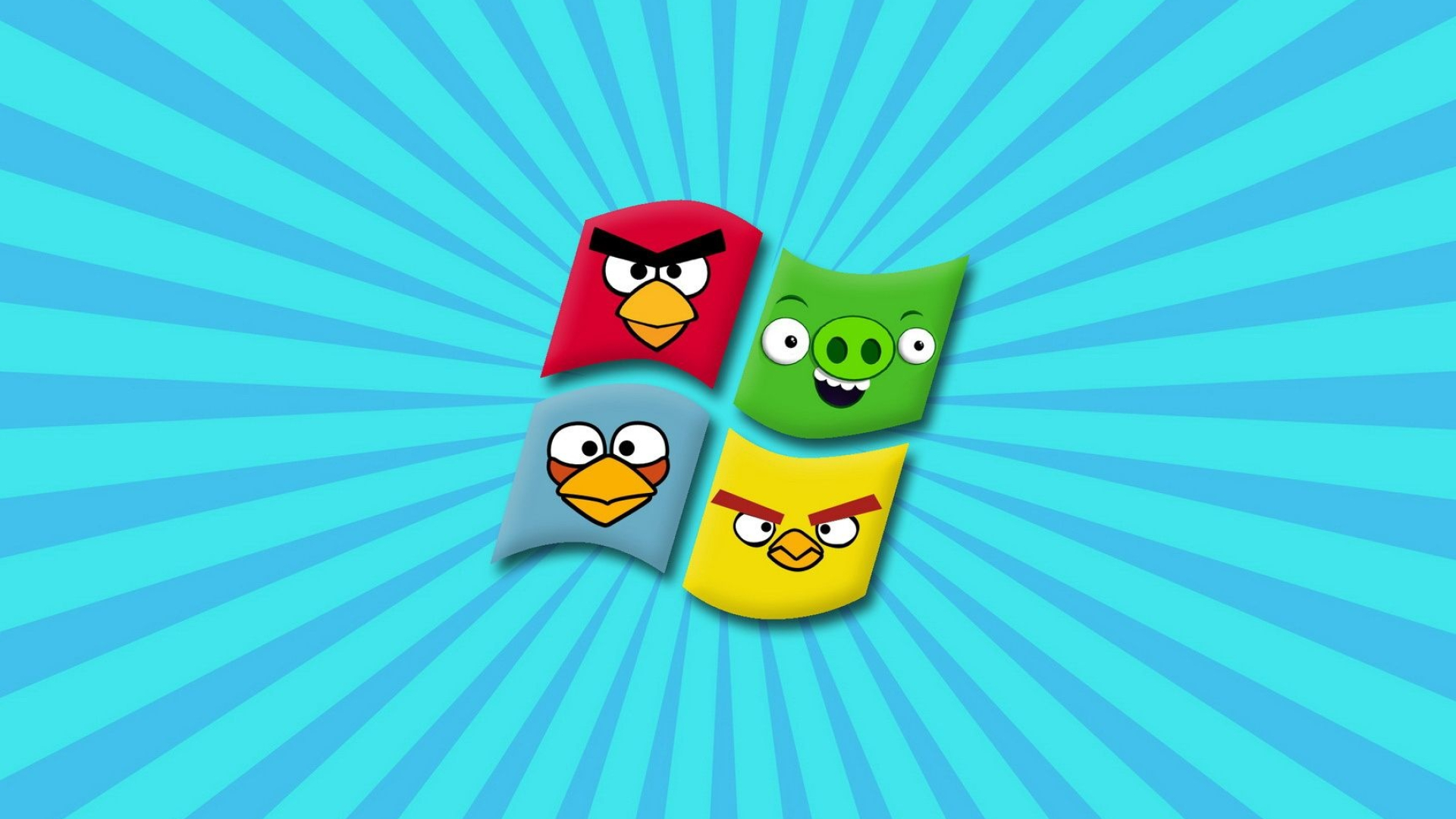 Angry Birds backgrounds, Colorful designs, Diverse characters, Gaming icons, 1920x1080 Full HD Desktop