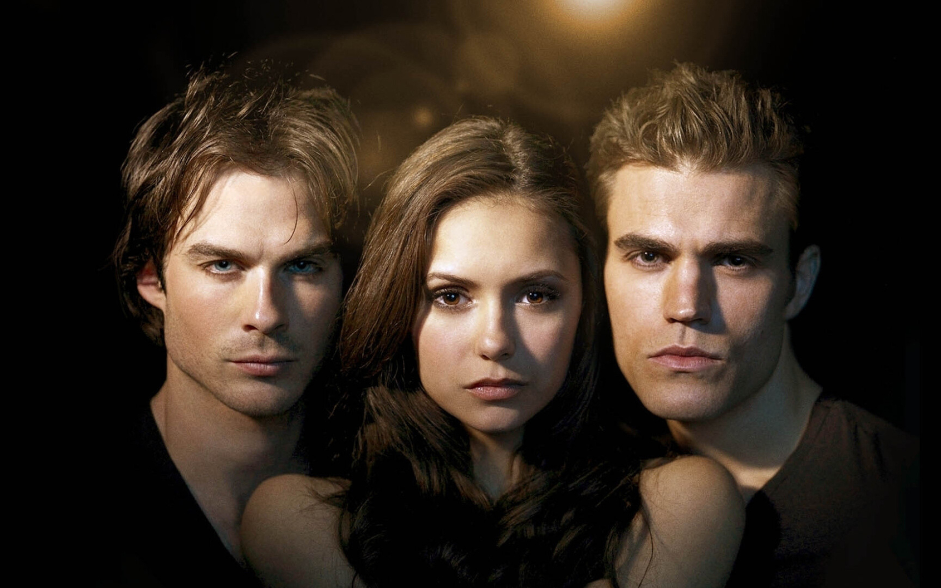 The Vampire Diaries, TV series, Dark and mysterious, Love triangle, 1920x1200 HD Desktop