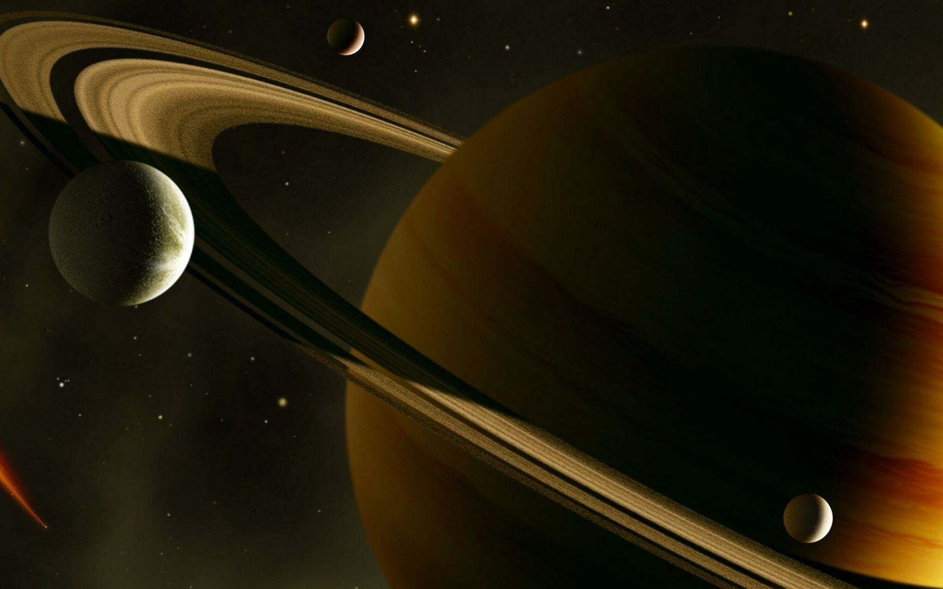 Moons of Saturn, Saturn Wallpaper, 1920x1200 HD Desktop