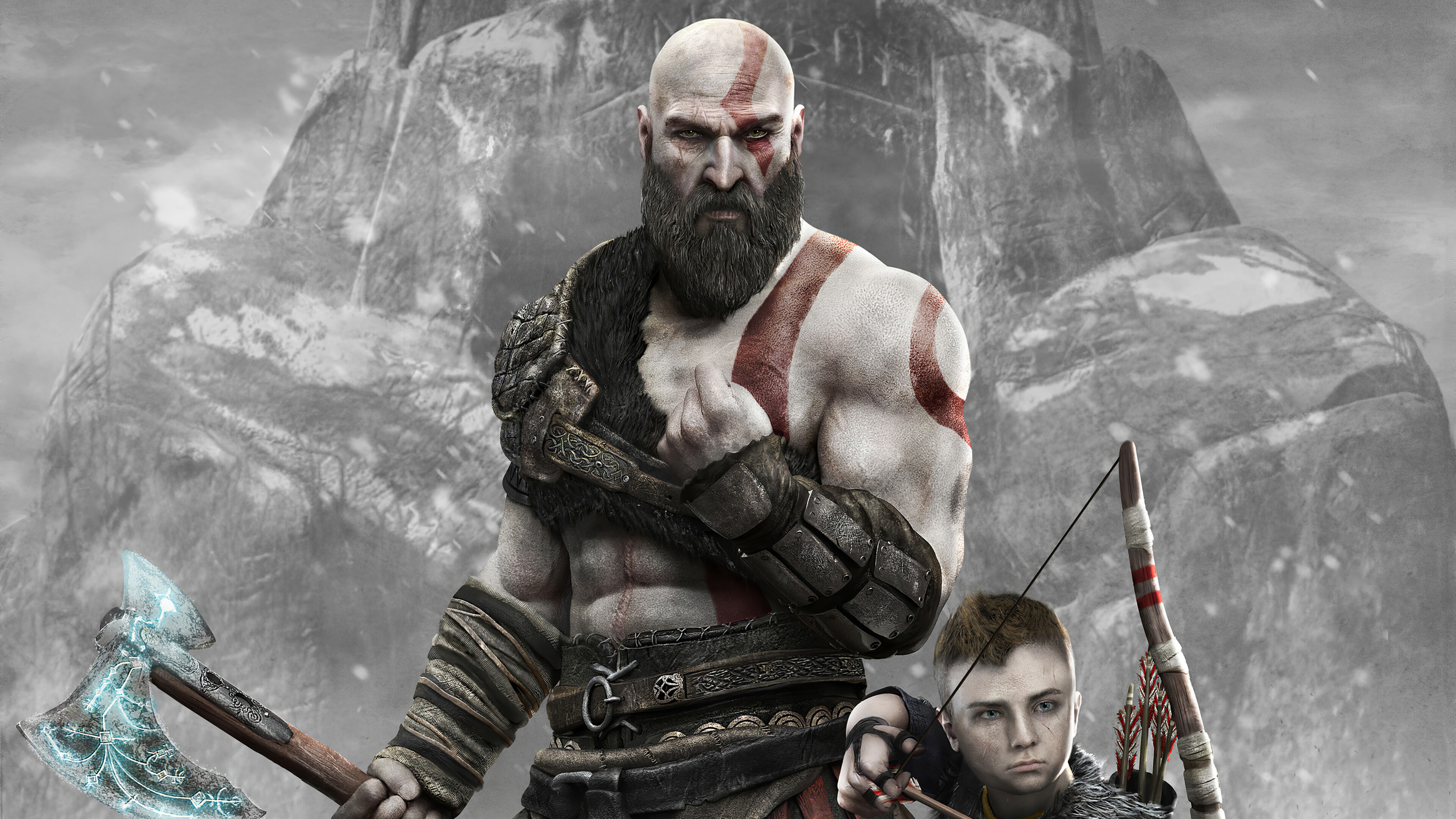 God of War, UHD 4K wallpaper, Stunning visuals, Gaming greatness, 3840x2160 4K Desktop