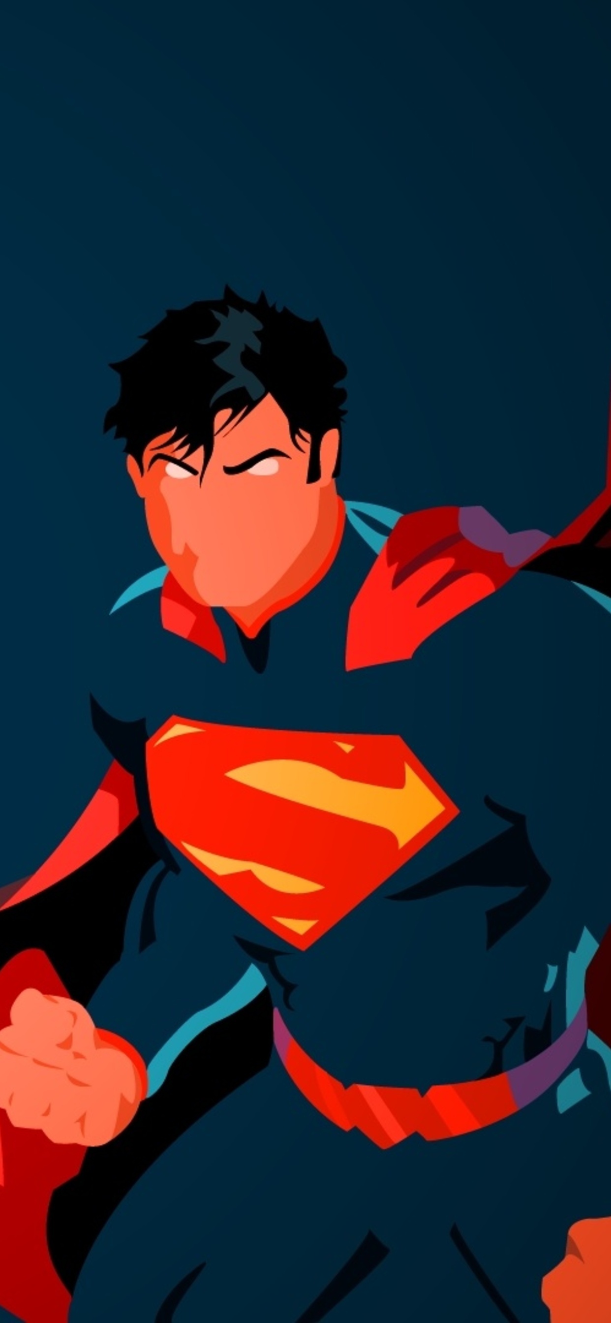 Minimalism, Superman Wallpaper, 1250x2690 HD Phone