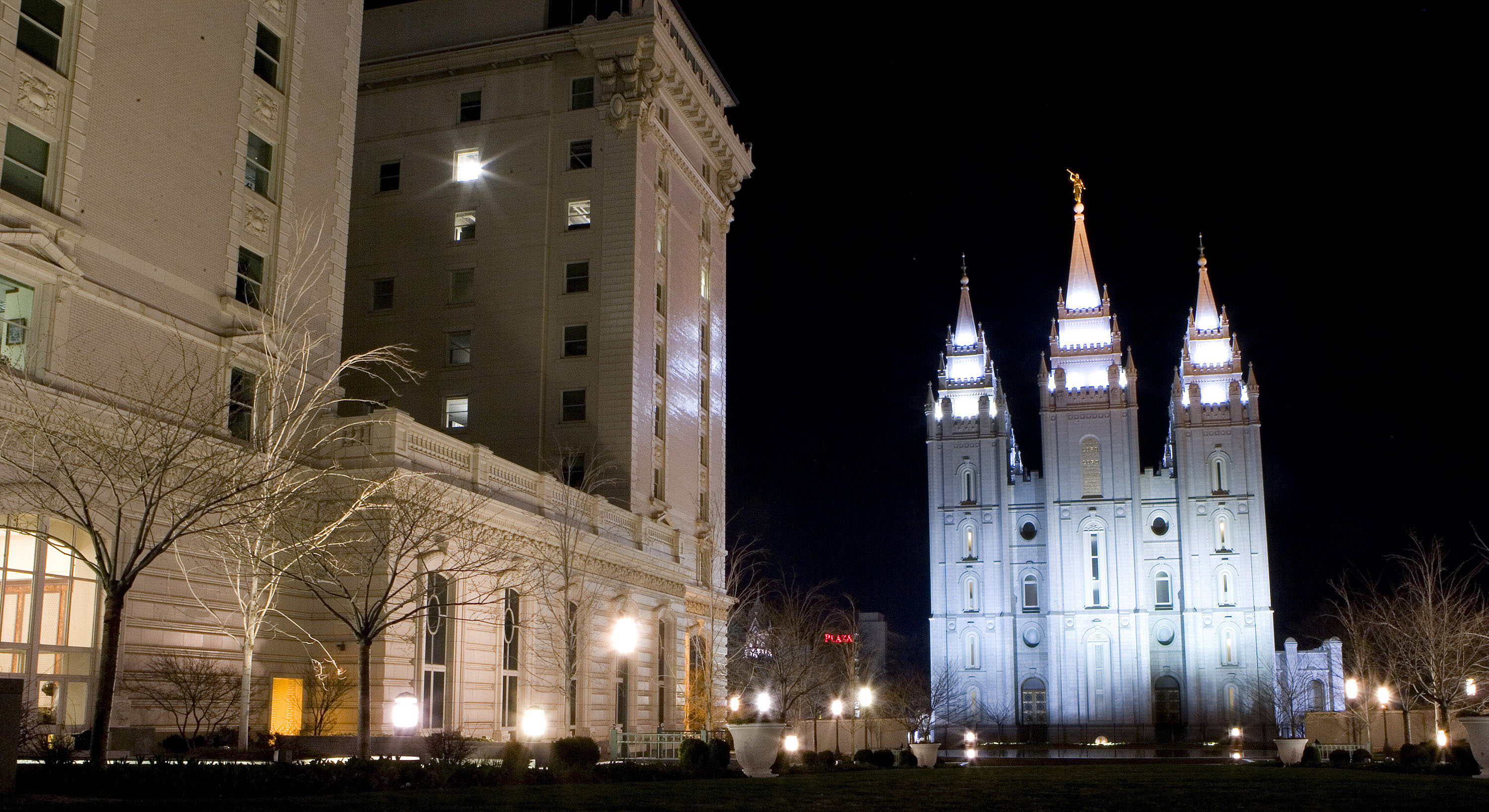 Salt Lake Temple, Latter day saint leaders, Temple closure, 3000x1640 HD Desktop