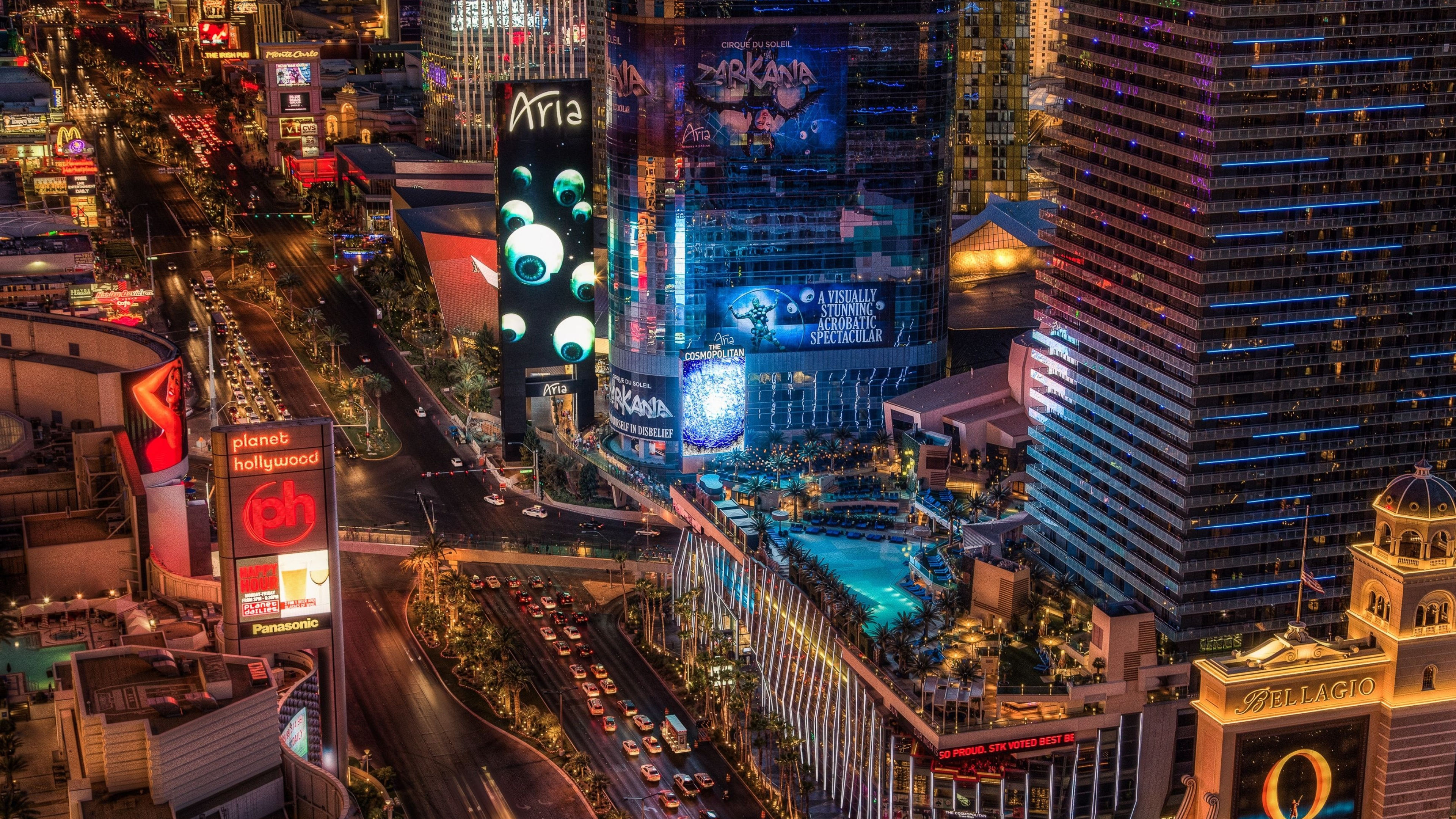 Las Vegas Strip, 4K wallpapers, HD images, iPhone Android, 3840x2160 4K Desktop