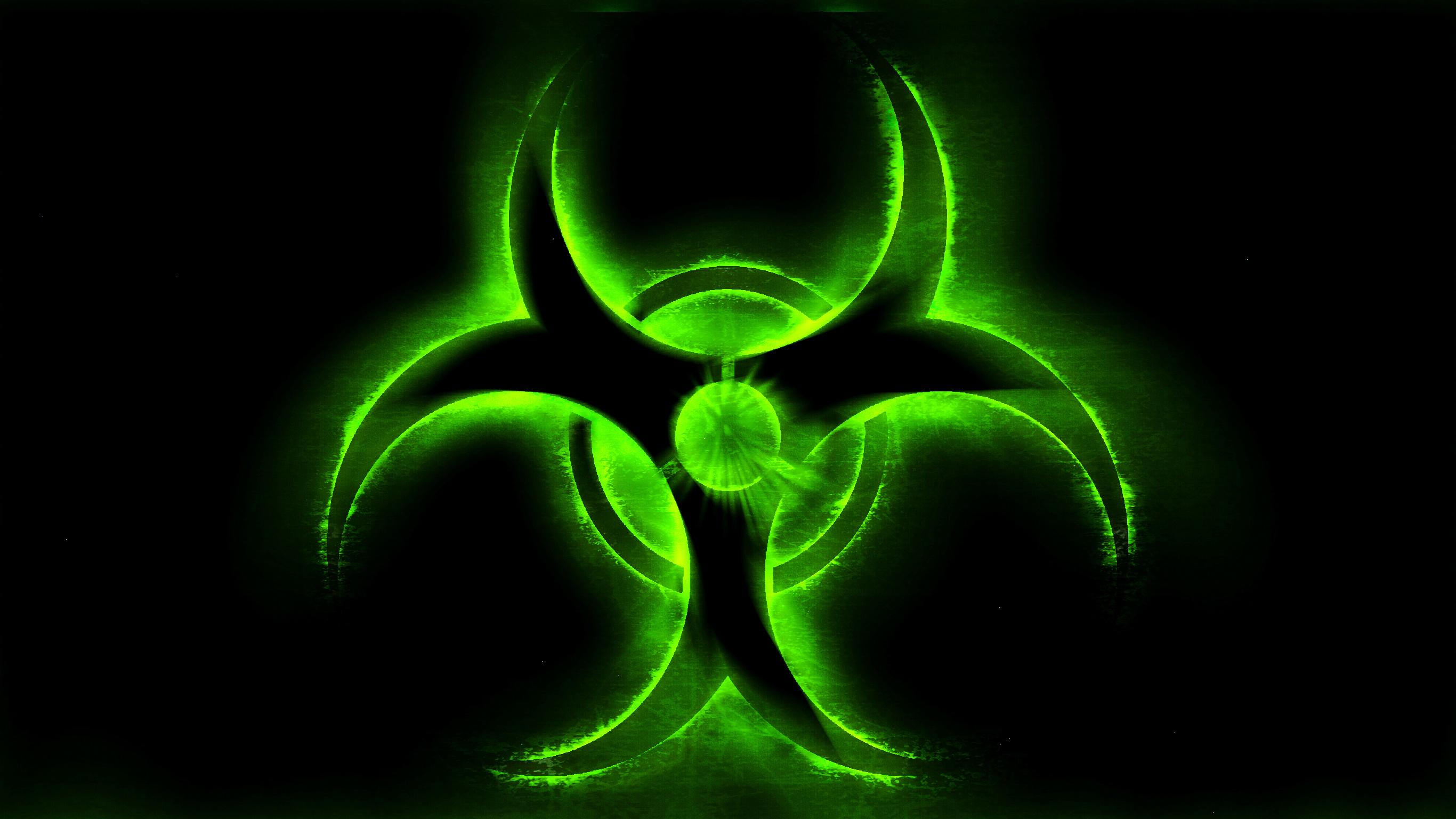 Glowing, Green Biohazard Wallpaper, 2740x1540 HD Desktop