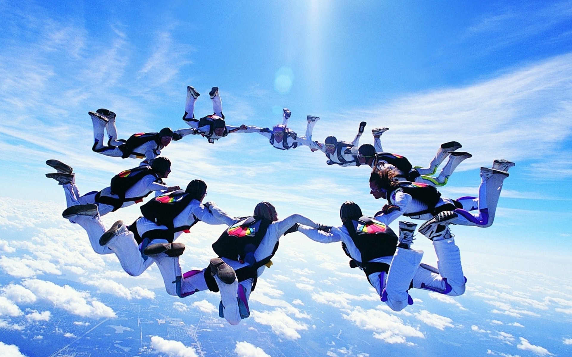 Stunning skydiving, High-definition wallpapers, Jaw-dropping scenes, Adrenaline-pumping, 1920x1200 HD Desktop