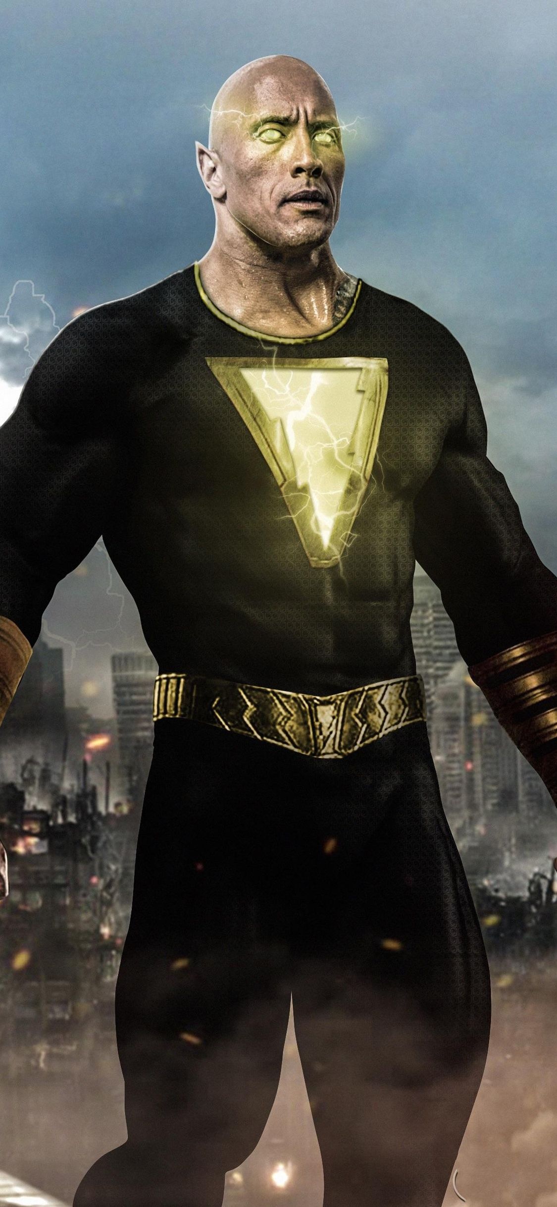 Black Adam, art, iPhone, HD, 1130x2440 HD Phone