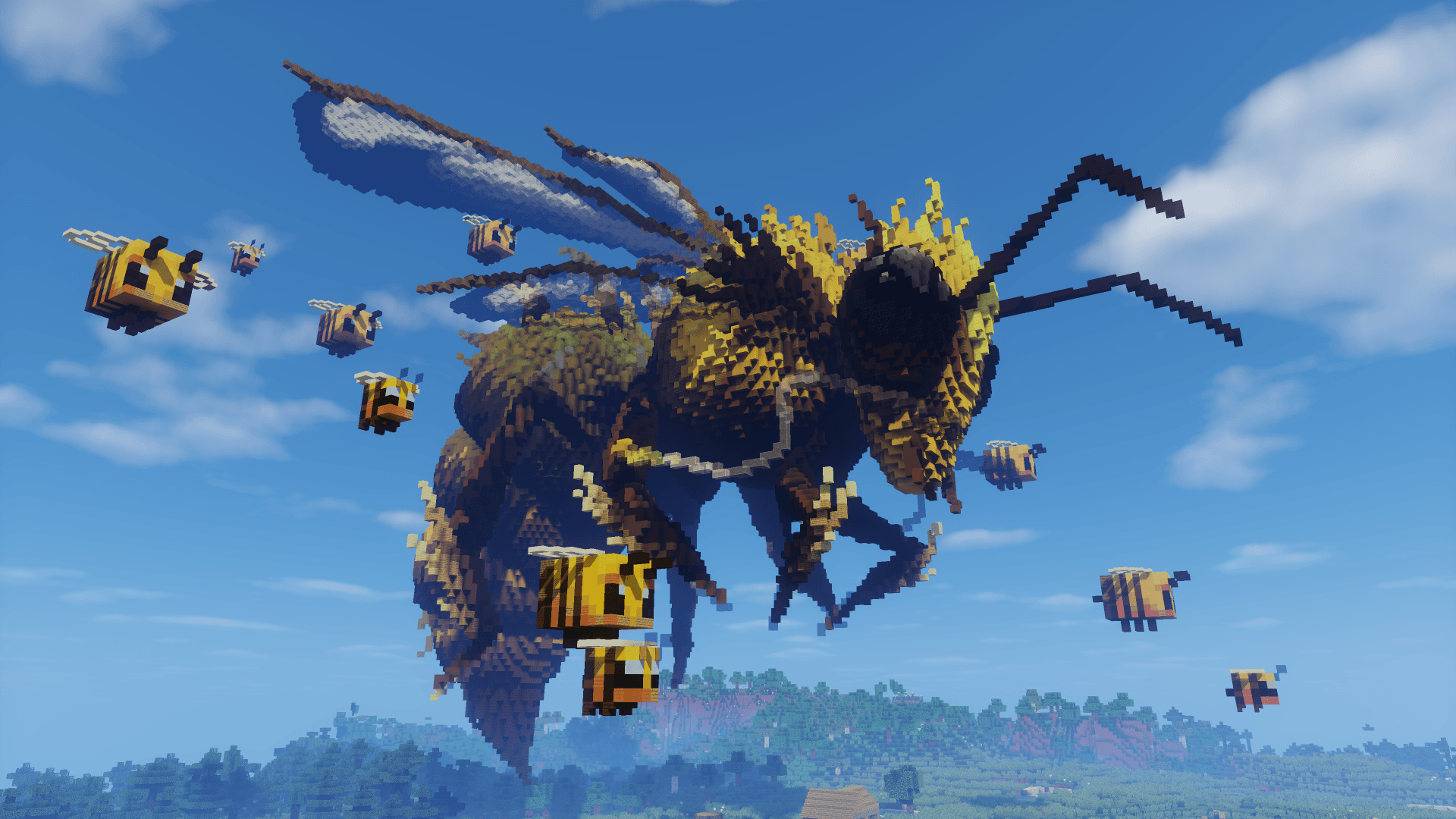 Minecraft, Bees Wallpaper, 1920x1080 Full HD Desktop