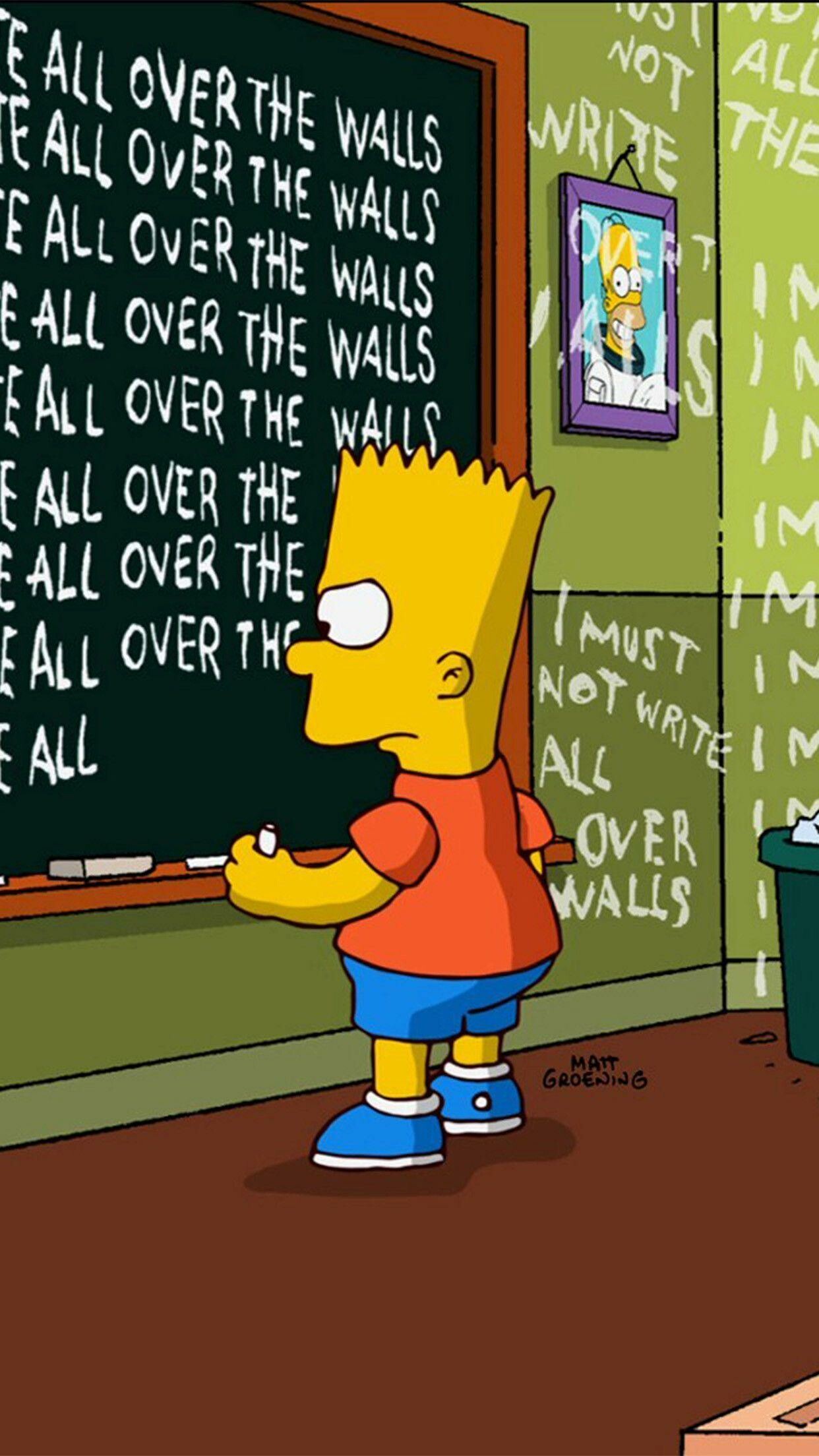 The Simpsons, Supreme brand, Bart Simpson wallpapers, Trendy style, 1250x2210 HD Phone