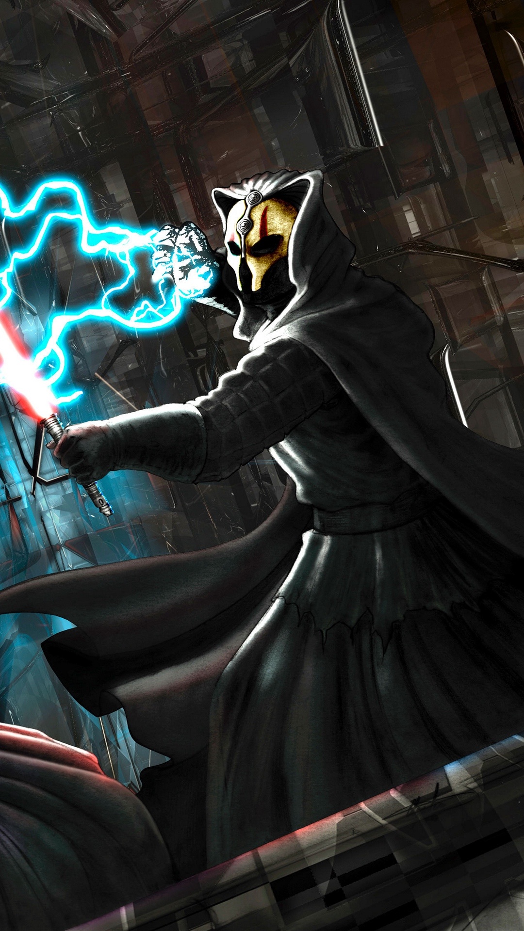 Revan wallpaper, Fan-created art, HD resolution, Sith Lord portrayal, 1080x1920 Full HD Phone