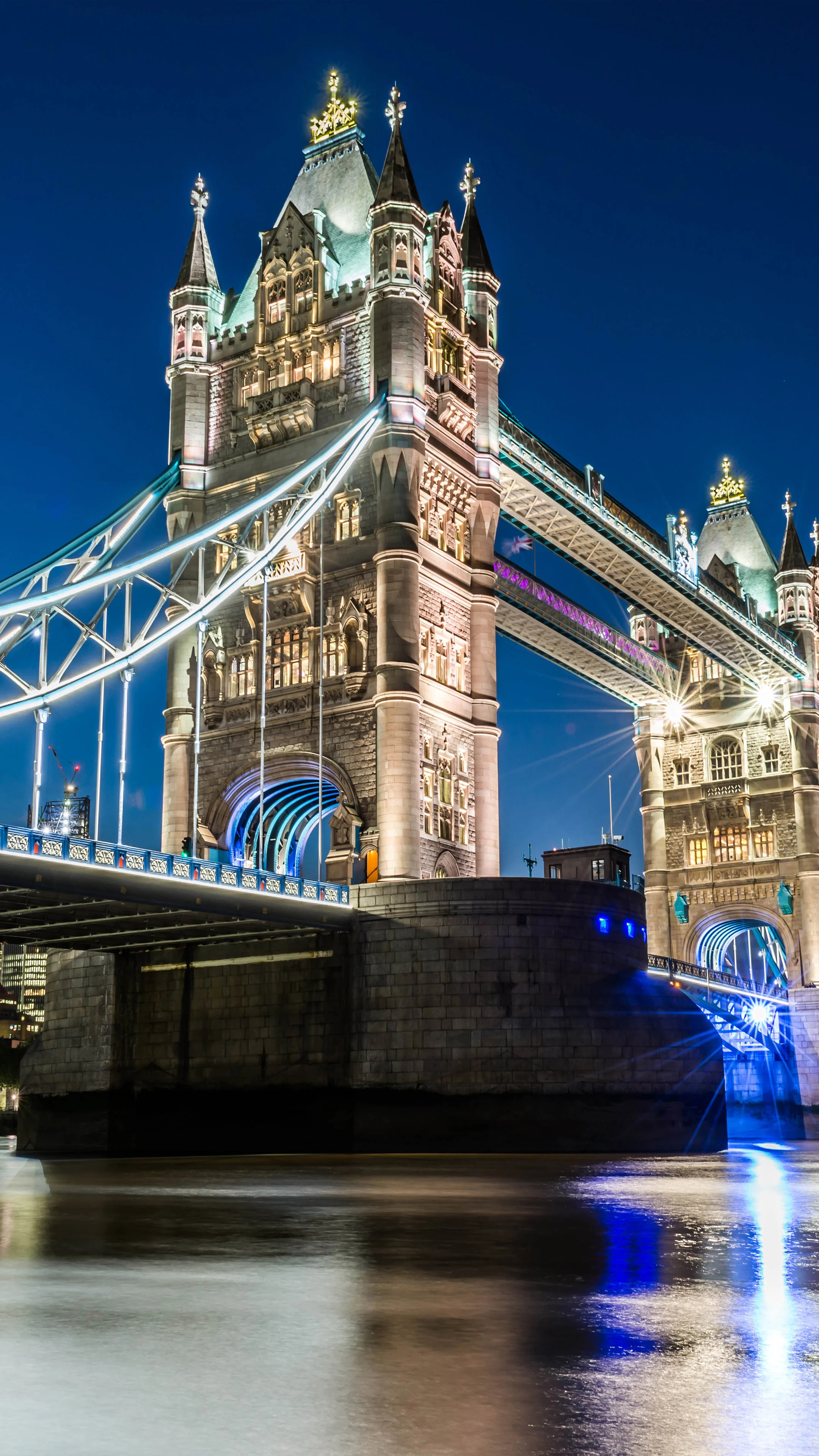 Tower Bridge London night photography, Ultra HD, 2160x3840 4K Phone