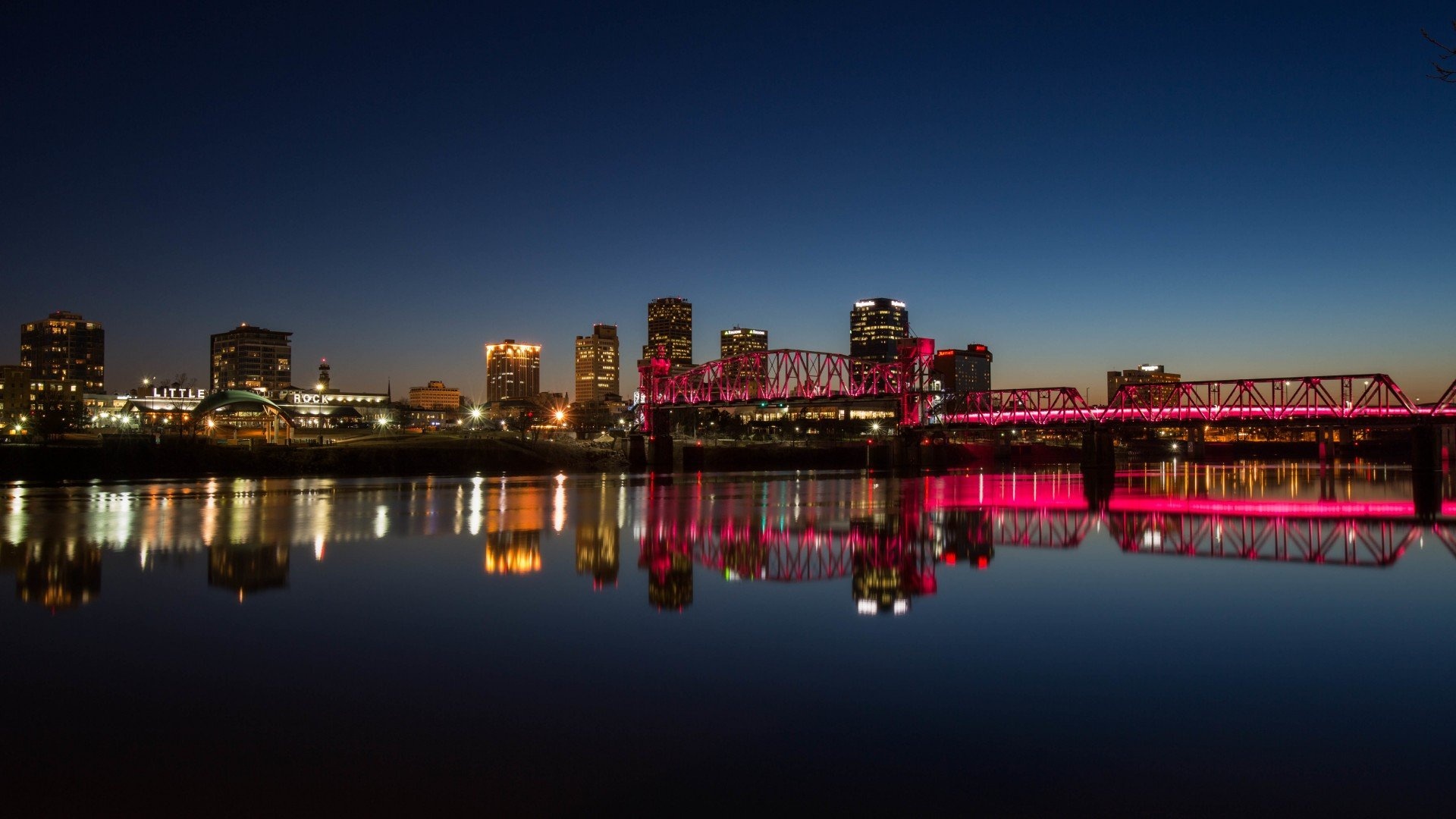 Little Rock Arkansas, Bridge wallpapers, HD backgrounds, 1920x1080 Full HD Desktop