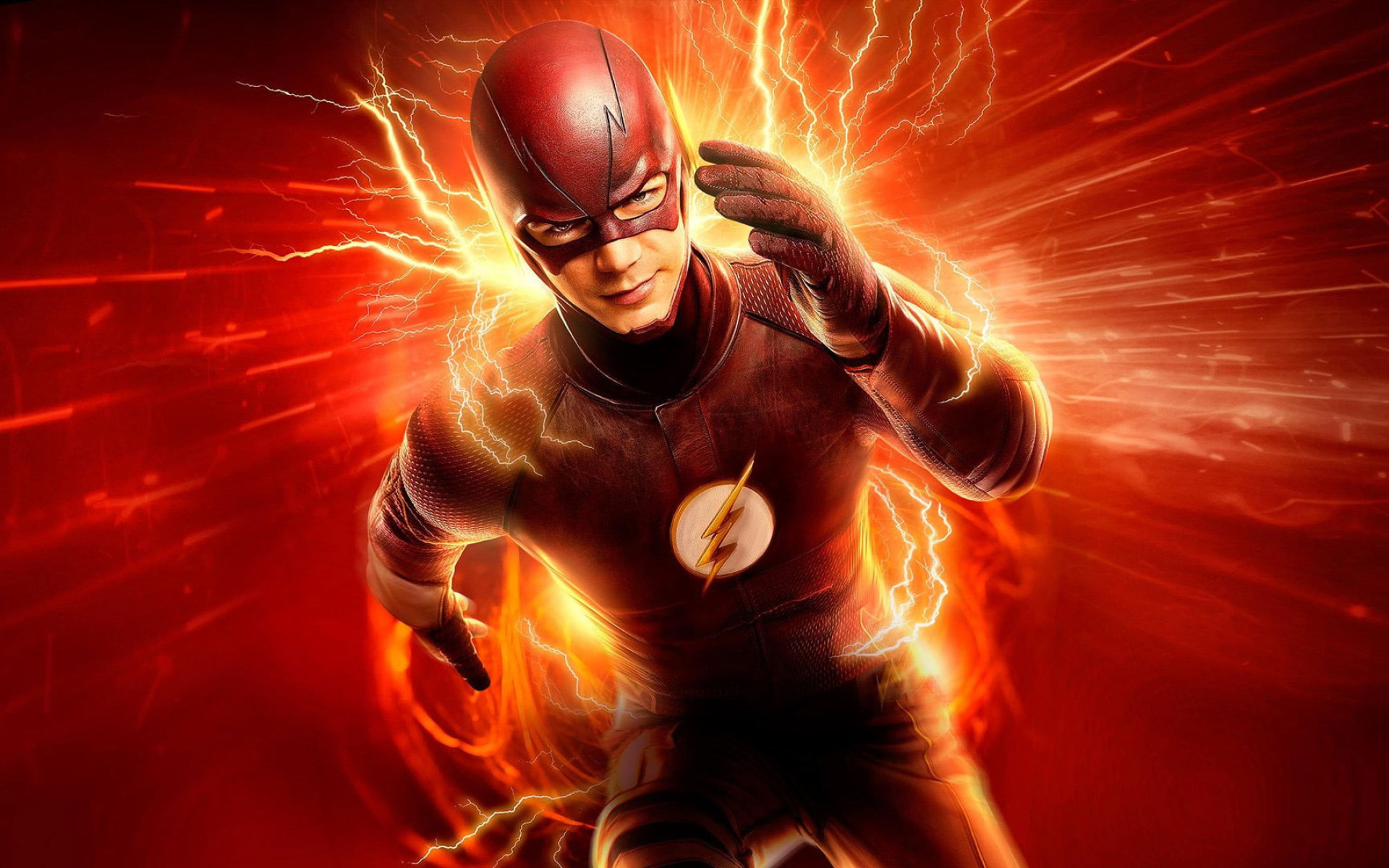 The Flash TV Show, Vibrant wallpaper, Iconic lightning bolt, Small screen superhero, 1920x1200 HD Desktop