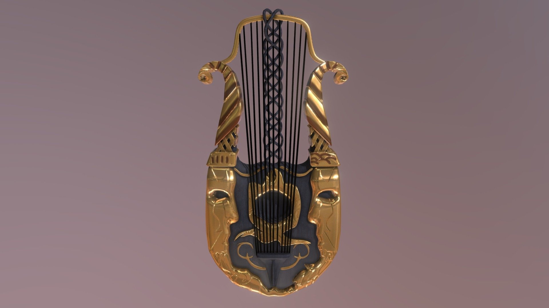 Lyre music, Cli lyre 3D model, Etstudios, 1920x1080 Full HD Desktop