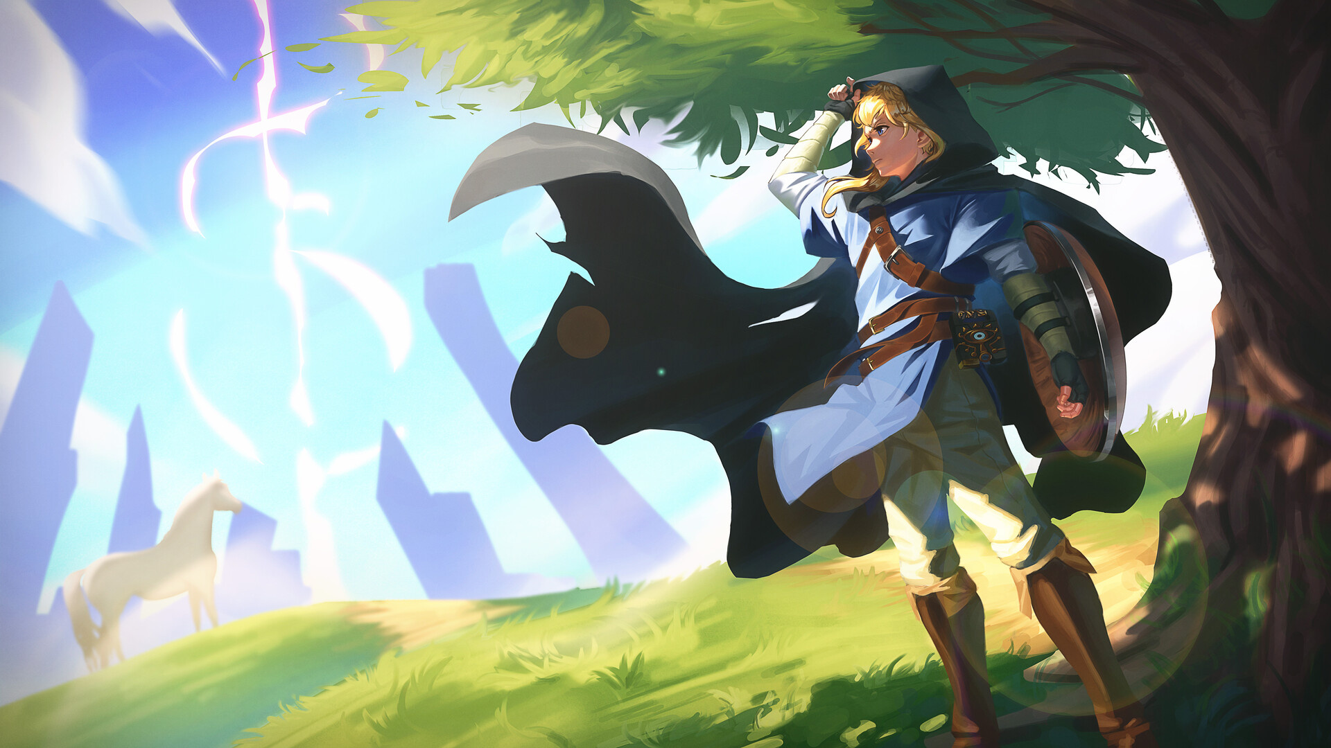 Link, Legend of Zelda, Breath of the Wild, ArtStation, 1920x1080 Full HD Desktop