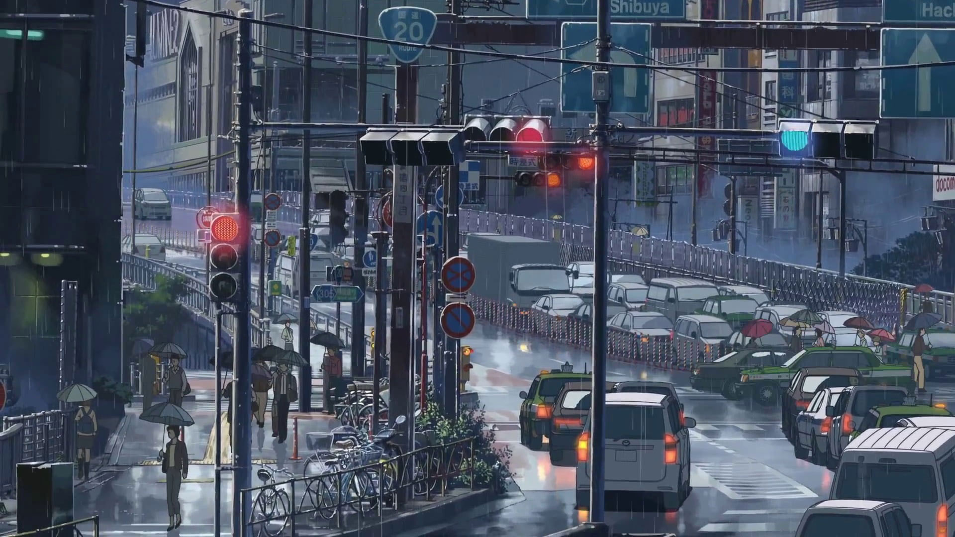 Makoto Shinkai Anime, City Illustration, Wallpaper For You, 1920x1080 Full HD Desktop