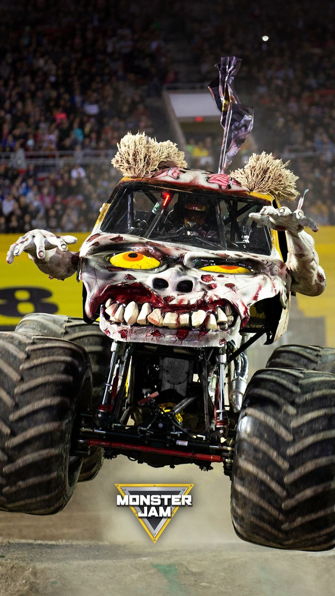 Zombie, Monster Trucks Wallpaper, 1080x1920 Full HD Phone