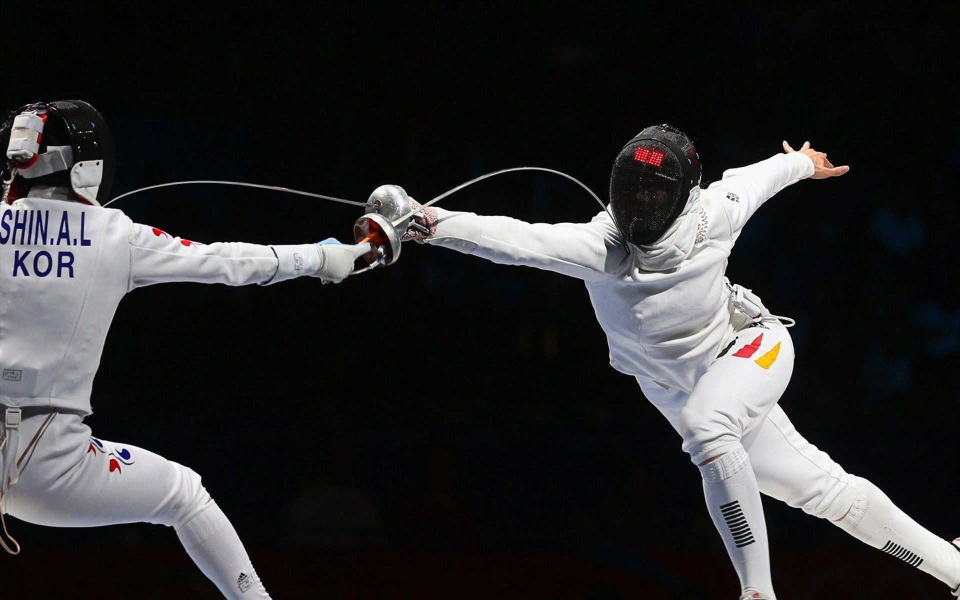 Shin A-Lam vs Britta Heidemann, Fencing Wallpaper, 1920x1200 HD Desktop