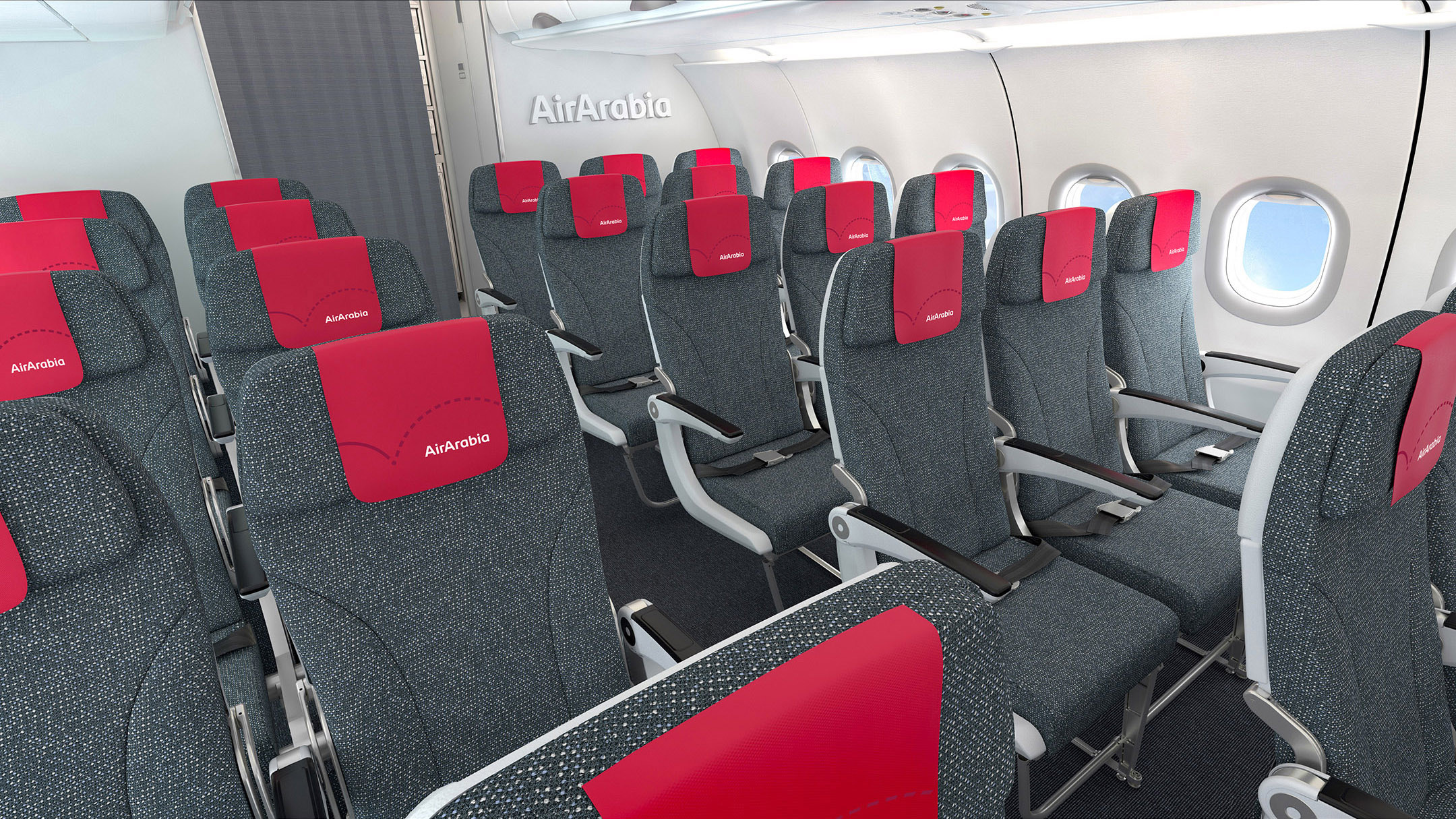 Air Arabia, New brand identity, A320 interior design, 2160x1220 HD Desktop