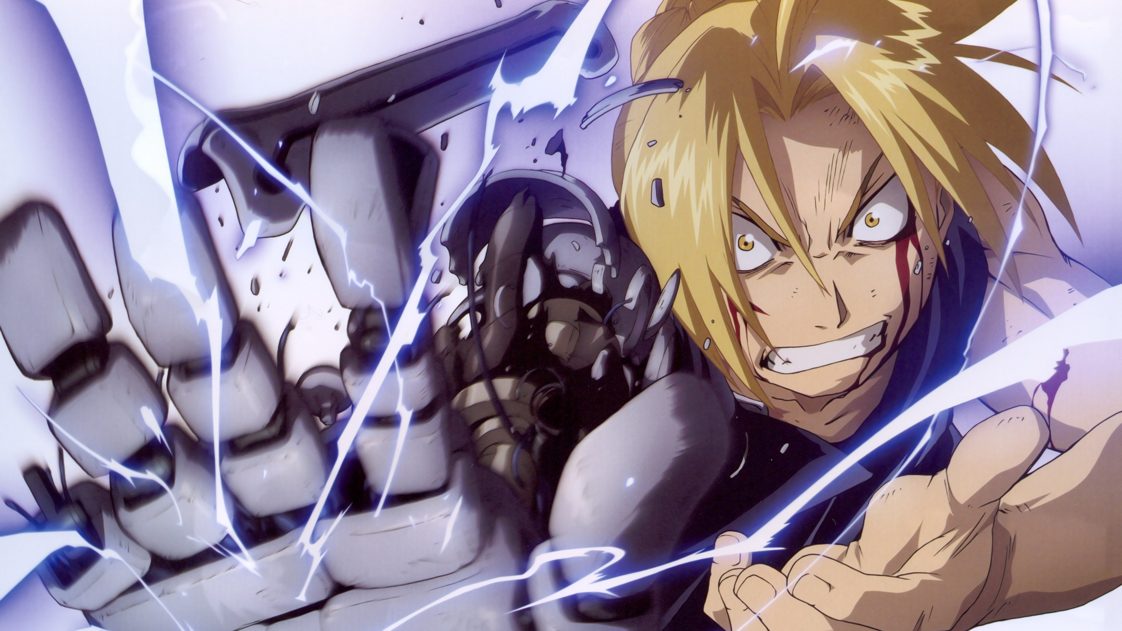 Edward Elric, Fullmetal Alchemist fight, Anime wallpapers, UHD TV, 3840x2160 4K Desktop