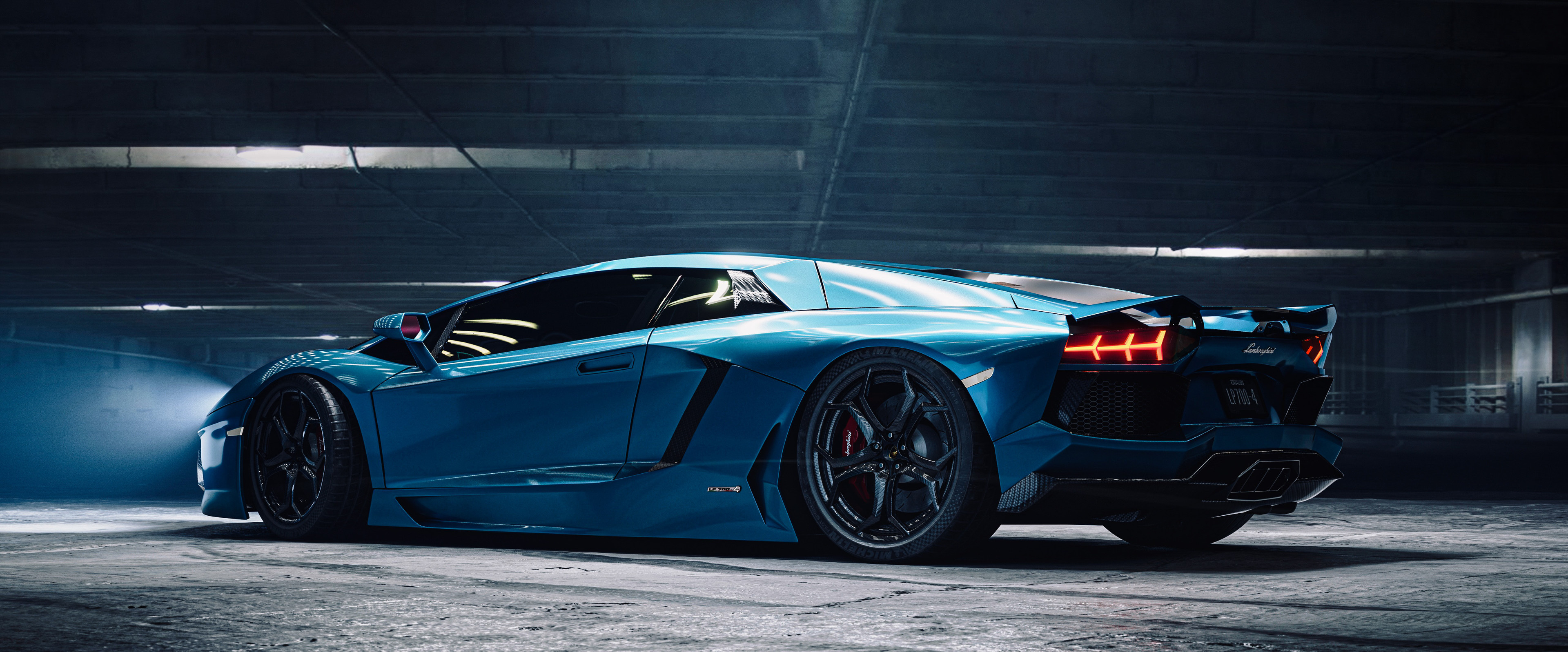 ArtStation, Lamborghini Aventador Wallpaper, 3840x1600 Dual Screen Desktop