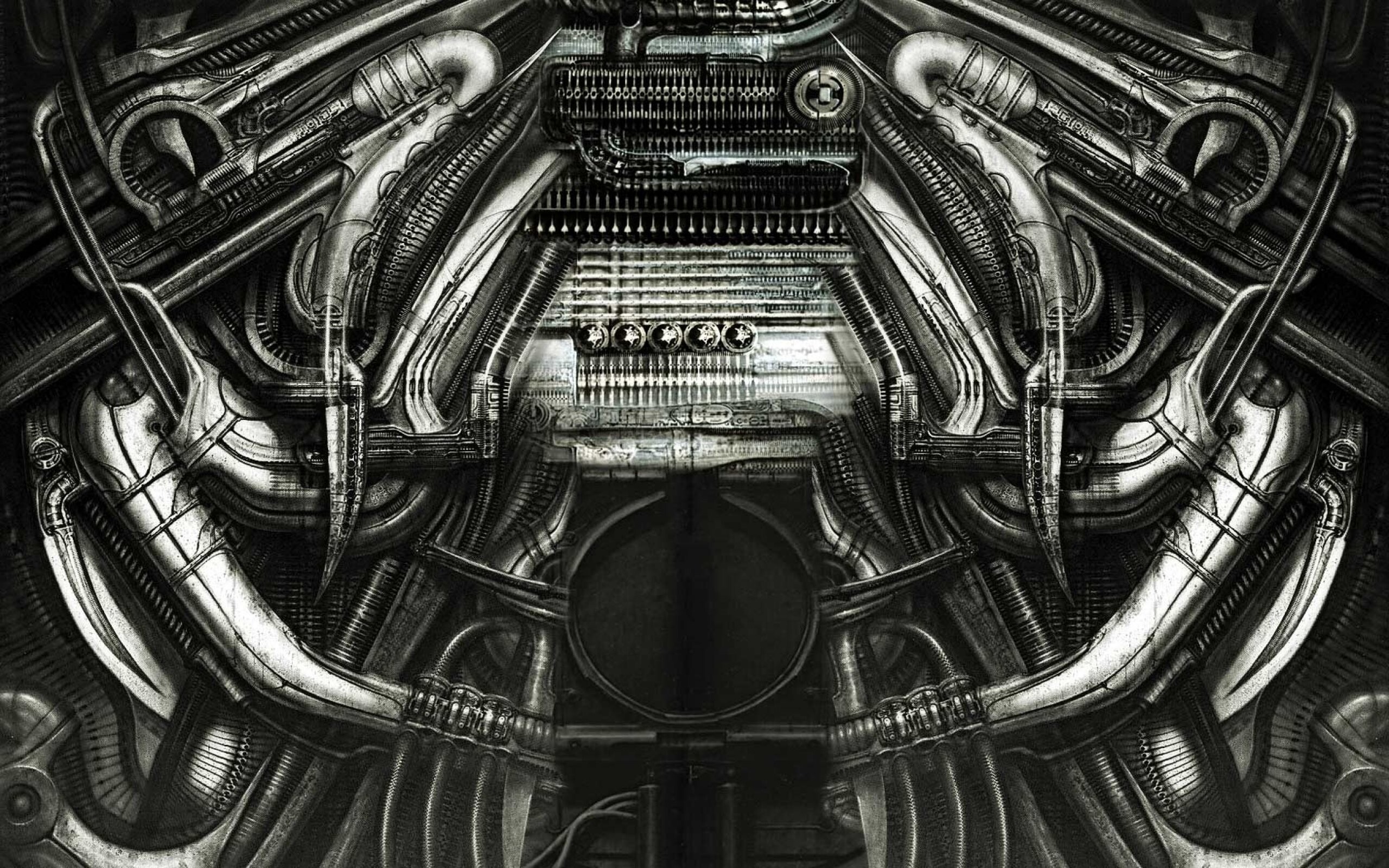 H.R. Giger, Dark and haunting, Surreal art, Fantastical nightmares, 2560x1600 HD Desktop