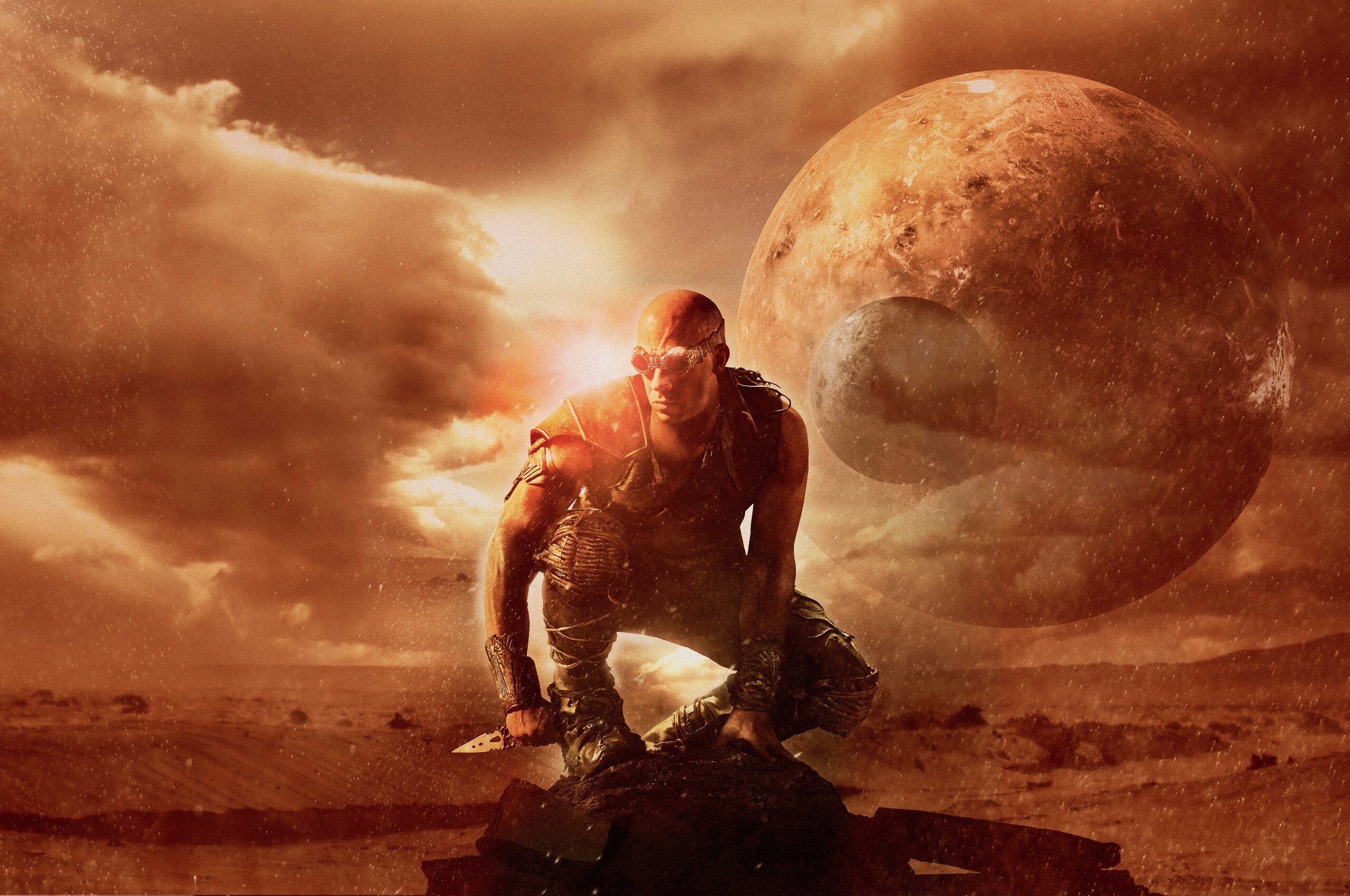 Riddick, Vin Diesel, 12K, Chromebook pixel, 2560x1700 HD Desktop