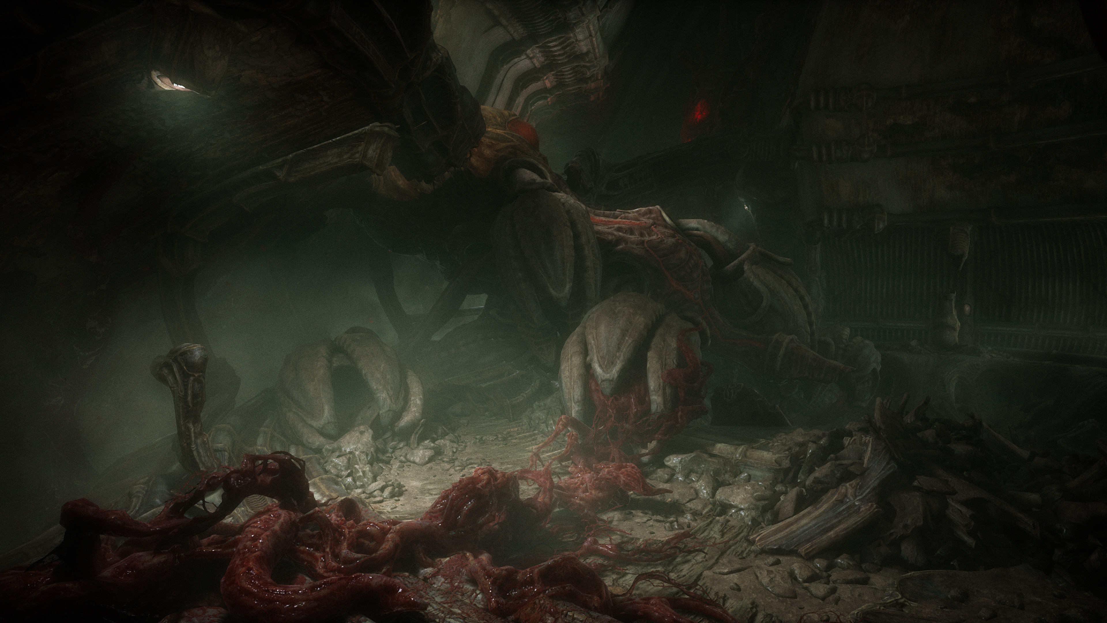 Scorn screenshot gallery, Gaming visuals, Creepy atmosphere, Mysterious journey, 3840x2160 4K Desktop