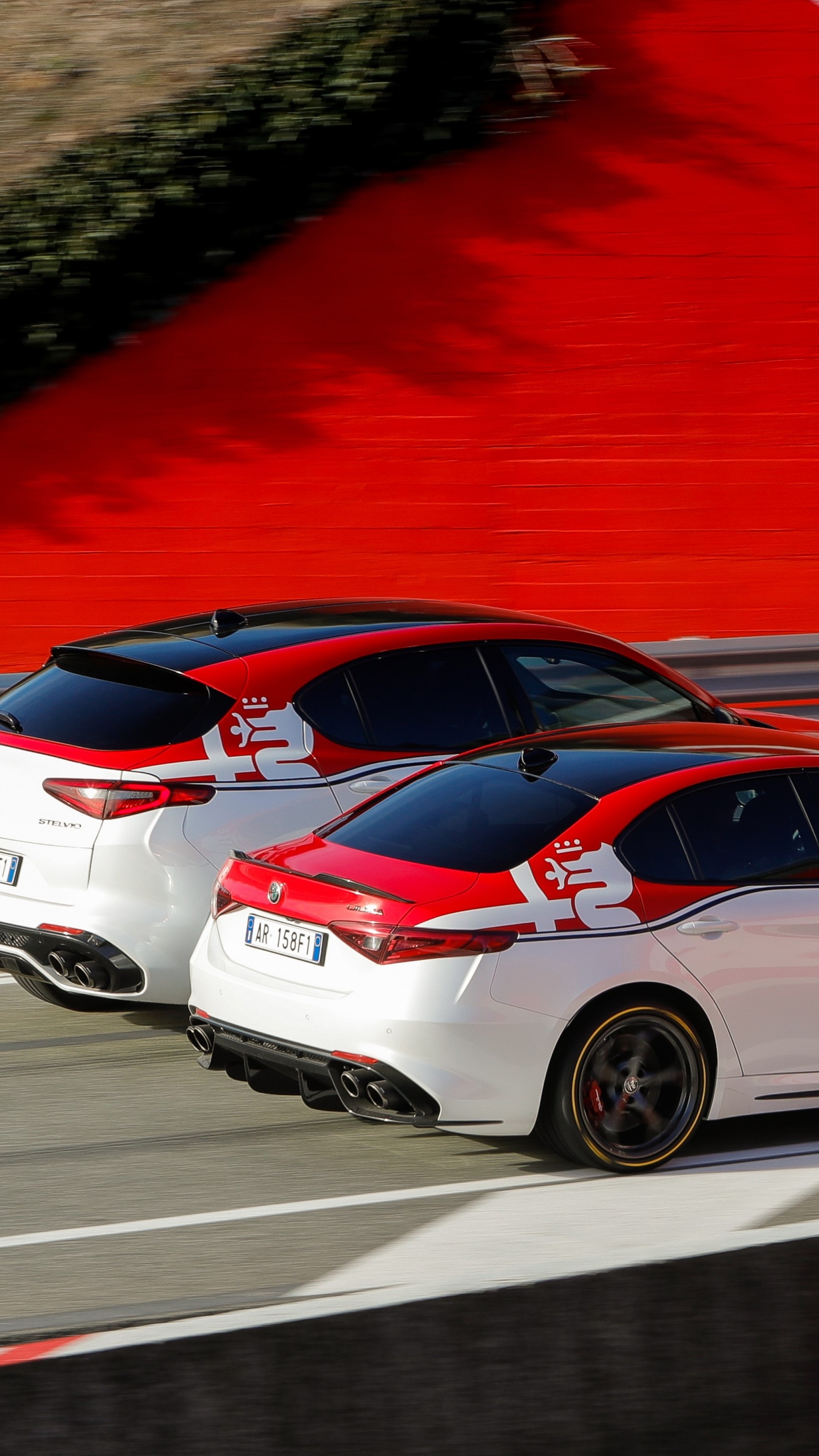 Alfa Romeo Giulia, Quadrifoglio model, Geneva Motor Show, 5K resolution, 2160x3840 4K Phone