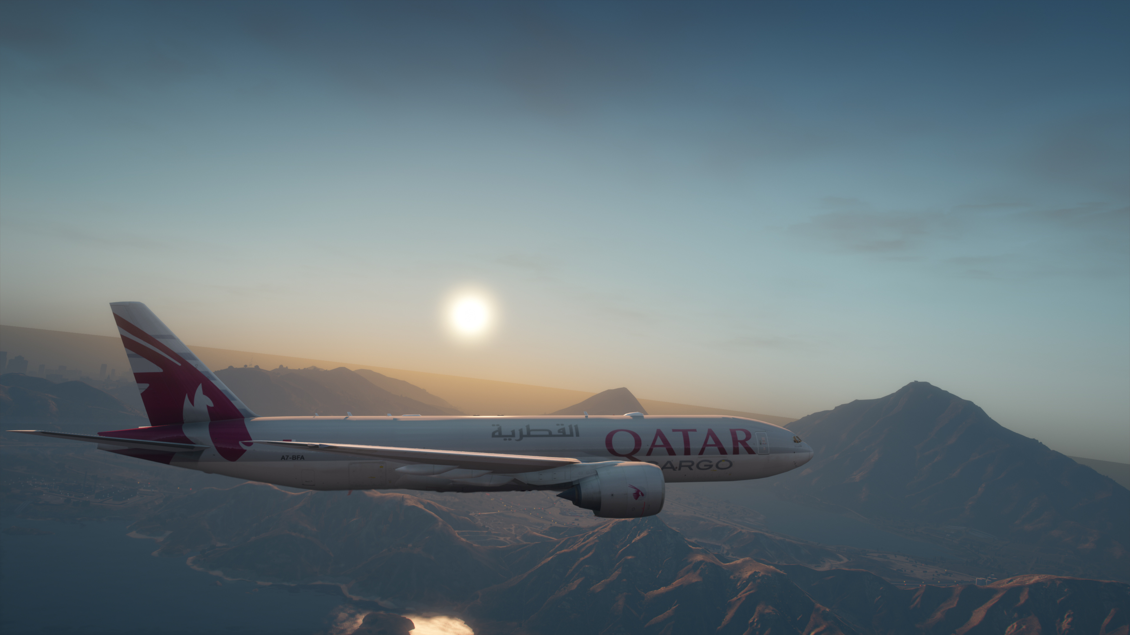 Qatar Airways, Travels, Boeing 777-200F livery pack, Aircraft designs, 3840x2160 4K Desktop