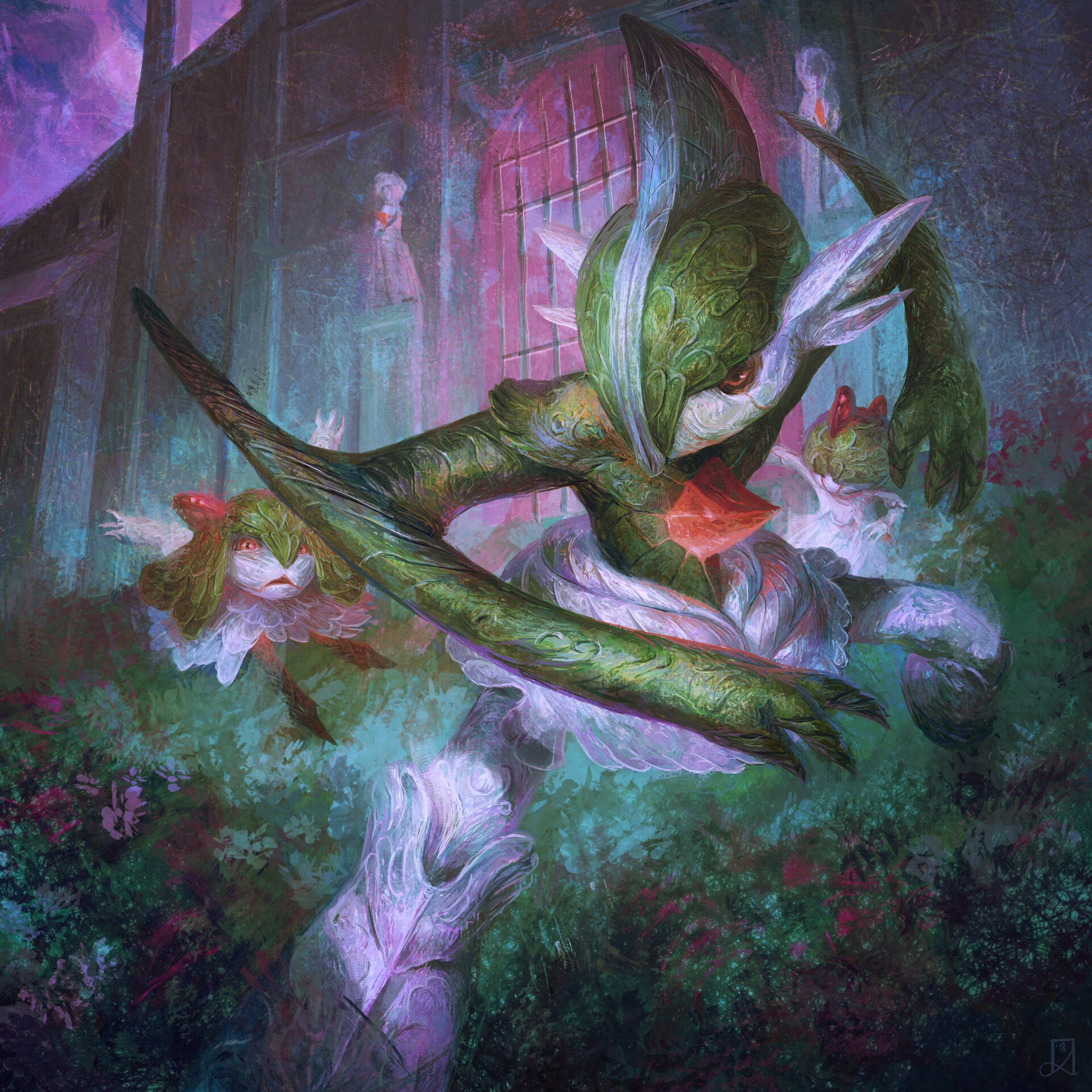 Artstation Gallade fanart, Fan-inspired artwork, Passionate creations, Captivating drawings, 1920x1920 HD Phone