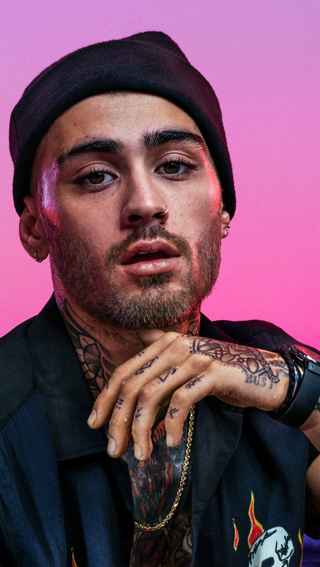 Zayn Malik, Tattoo wallpaper, 4K Ultra HD, Detailed design, 1220x2160 HD Phone