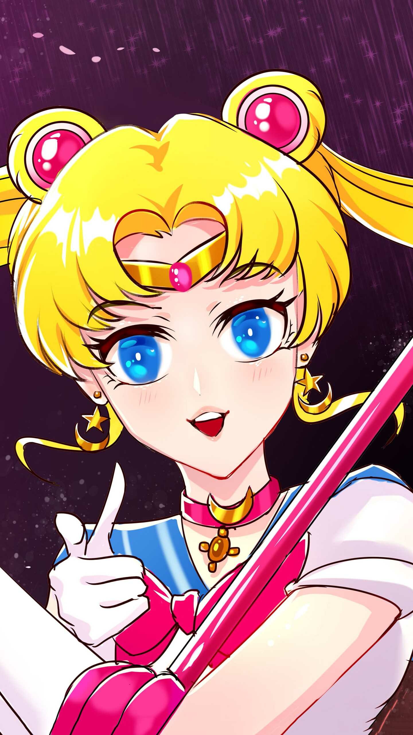 Sailor Moon Eternal, Moonlit wallpapers, Magical atmosphere, Cosmic adventures, 1440x2560 HD Phone