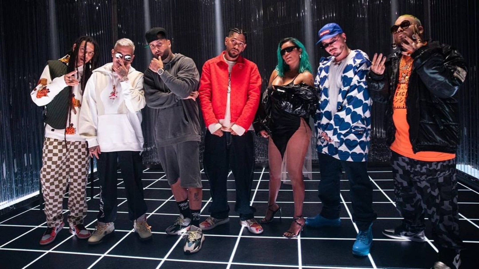 New music drop, J Balvin, Karol G, Nicky Jam, Mau y Ricky, 1920x1080 Full HD Desktop