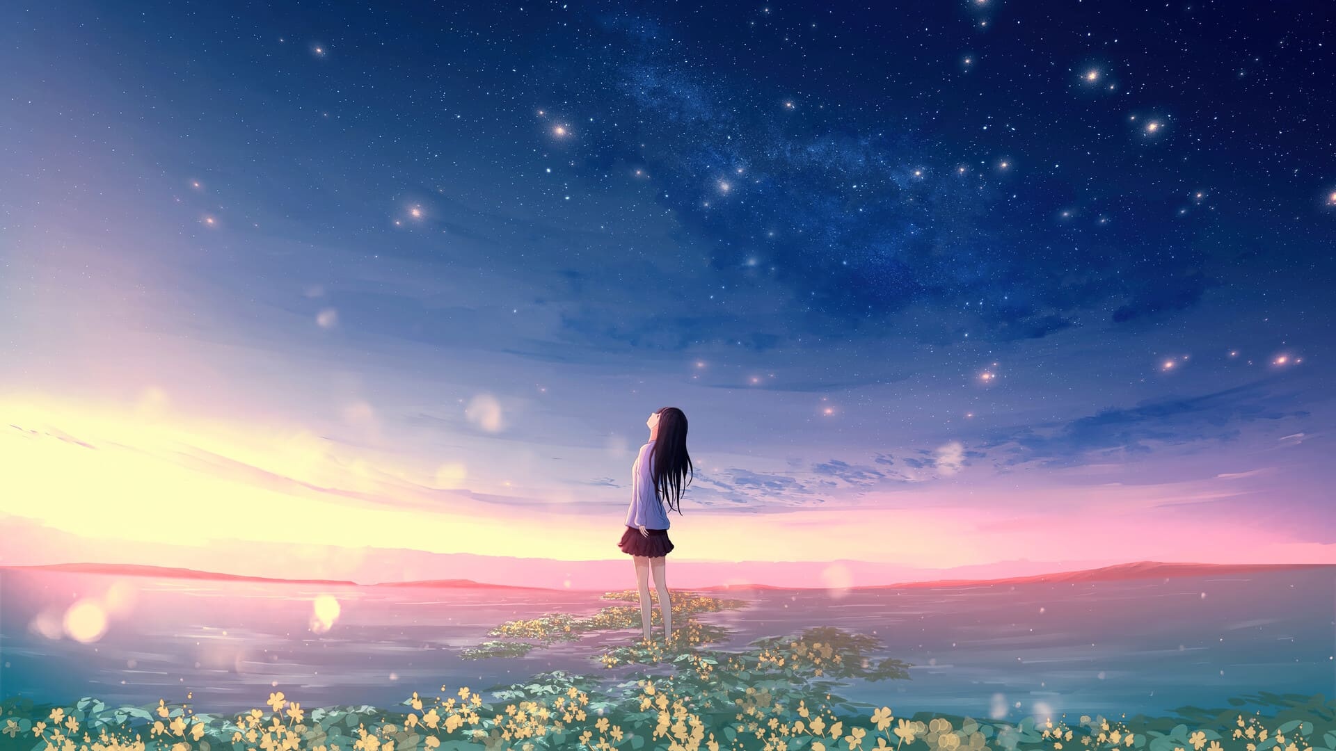 Anime girl, Beautiful Backgrounds Wallpaper, 1920x1080 Full HD Desktop