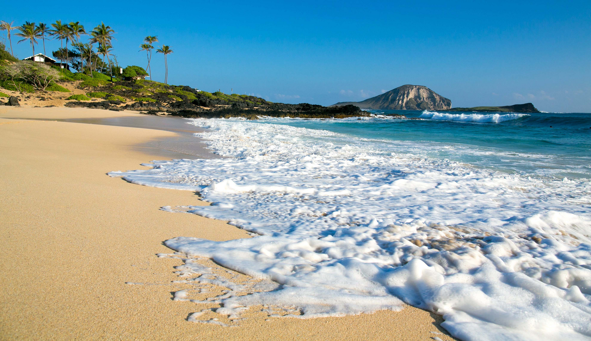 Pacific Ocean, Makapuu Beach, Oahu Hawaii, 2050x1190 HD Desktop