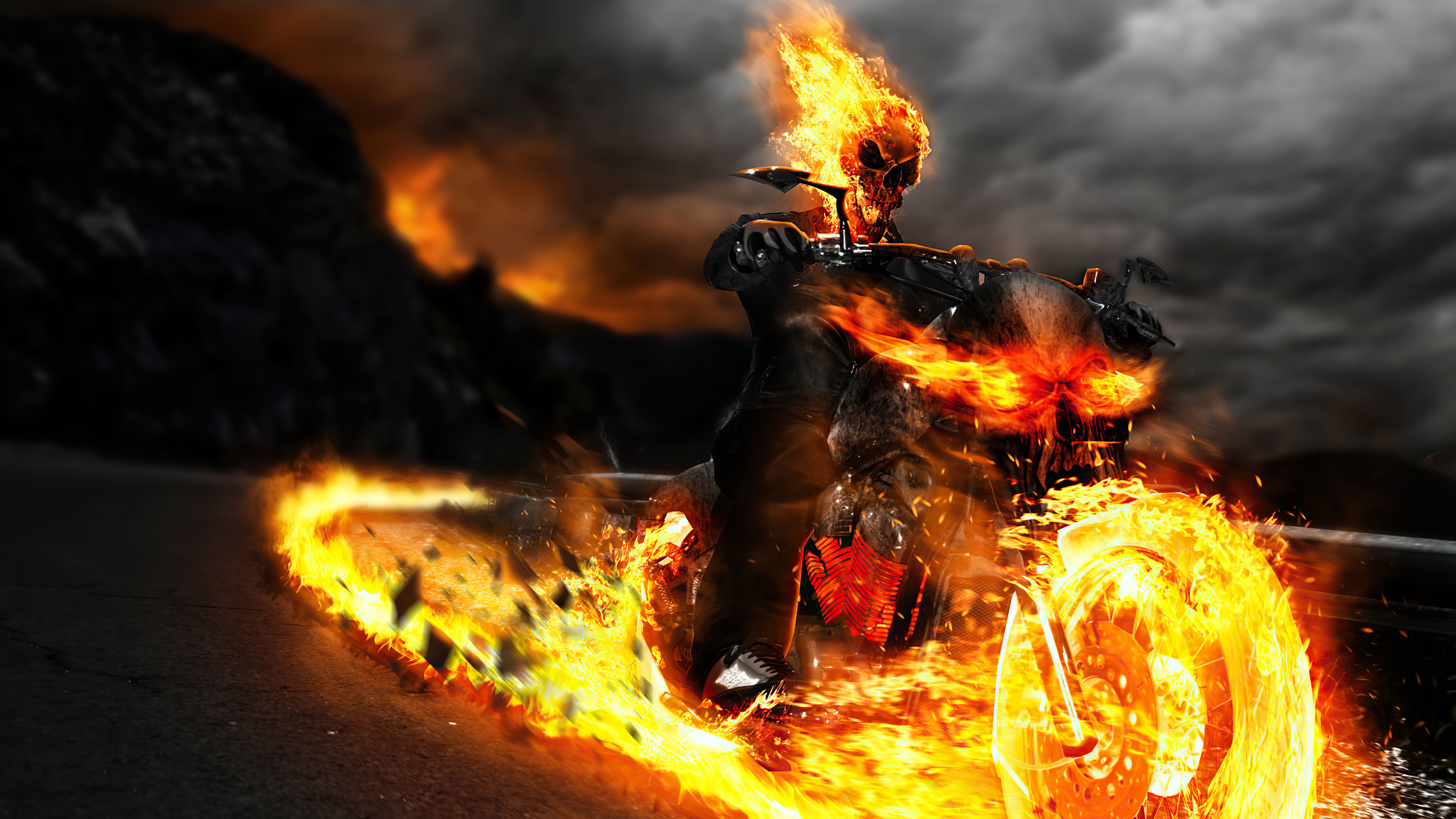 Riding, Ghost Rider Wallpaper, 3840x2160 4K Desktop