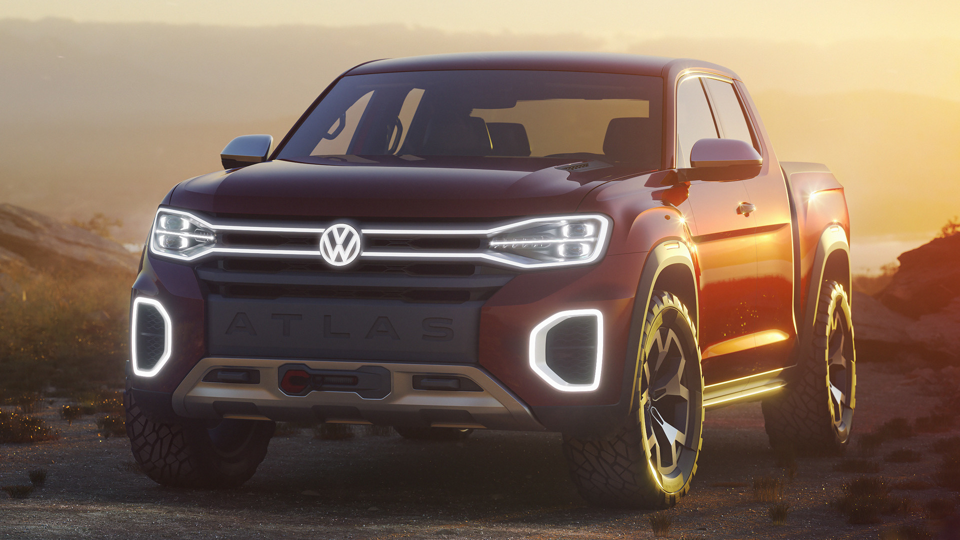 Pickup Truck Concept, Volkswagen Atlas Wallpaper, 1920x1080 Full HD Desktop