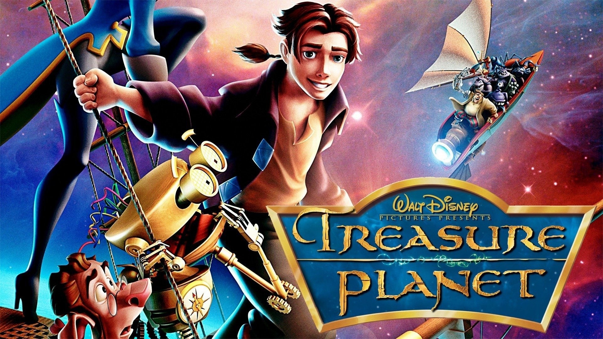 Treasure Planet Animation, Interstellar odyssey, Mysterious planets, Swashbuckling pirates, 1920x1080 Full HD Desktop