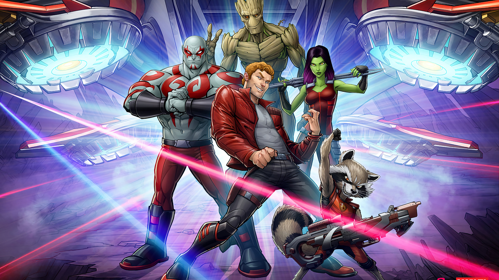 Guardians of the Galaxy, Rocket raccoon and Groot, Marvel comics wallpapers, 1920x1080 Full HD Desktop