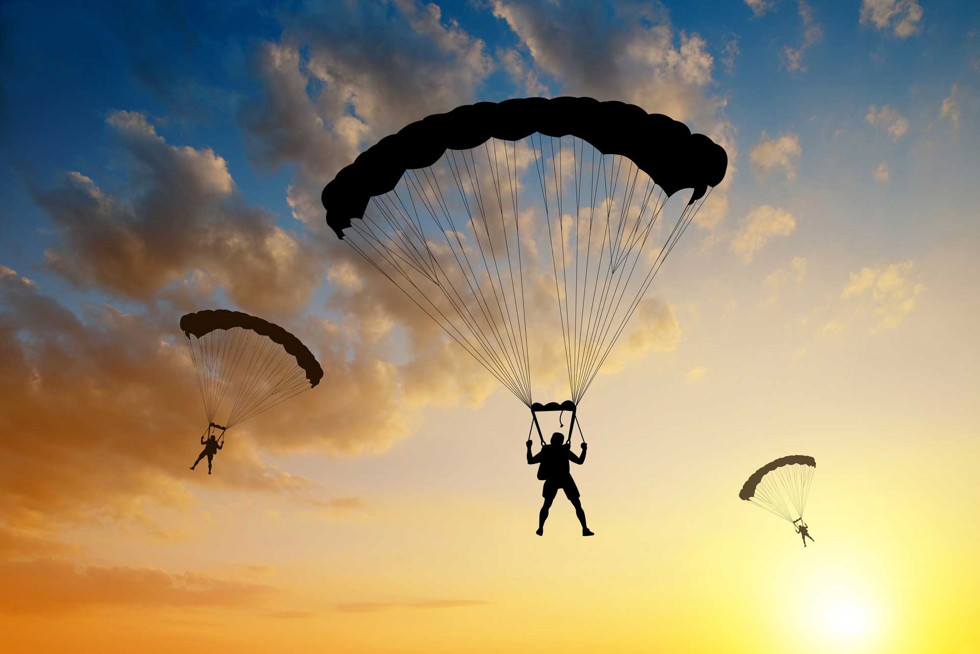 Parachuting vs skydiving, The contrasting sports, Unique experiences, Airborne thrills, 2000x1340 HD Desktop