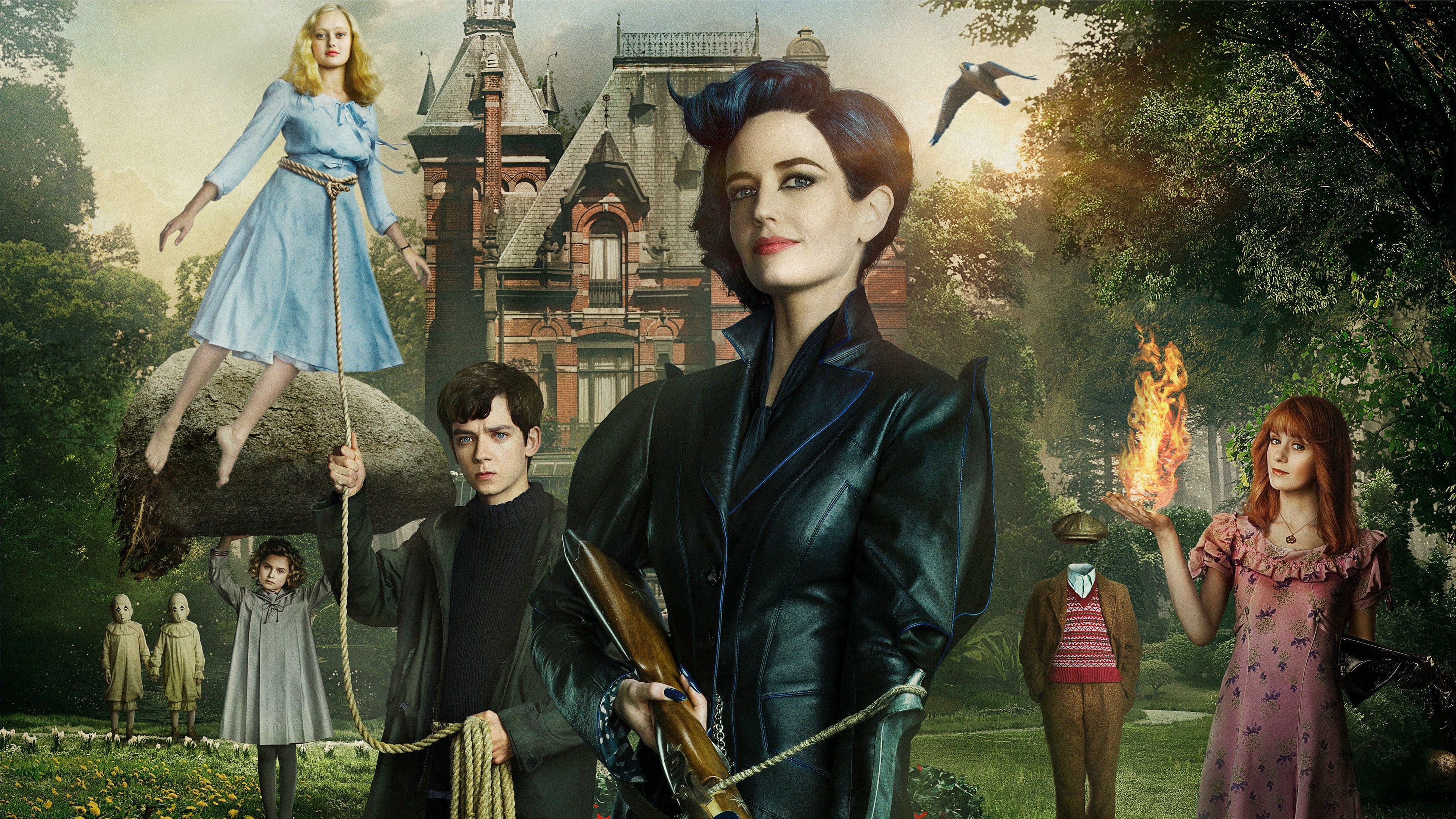 Miss Peregrine's Home for Peculiar Children Movie, Fantasy adventure, Enigmatic world, Extraordinary beings, 3840x2160 4K Desktop