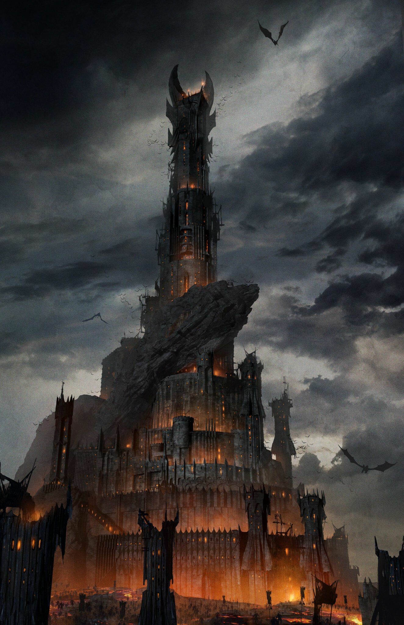 Barad-dur, The Lord of the Rings Wallpaper, 1330x2050 HD Phone