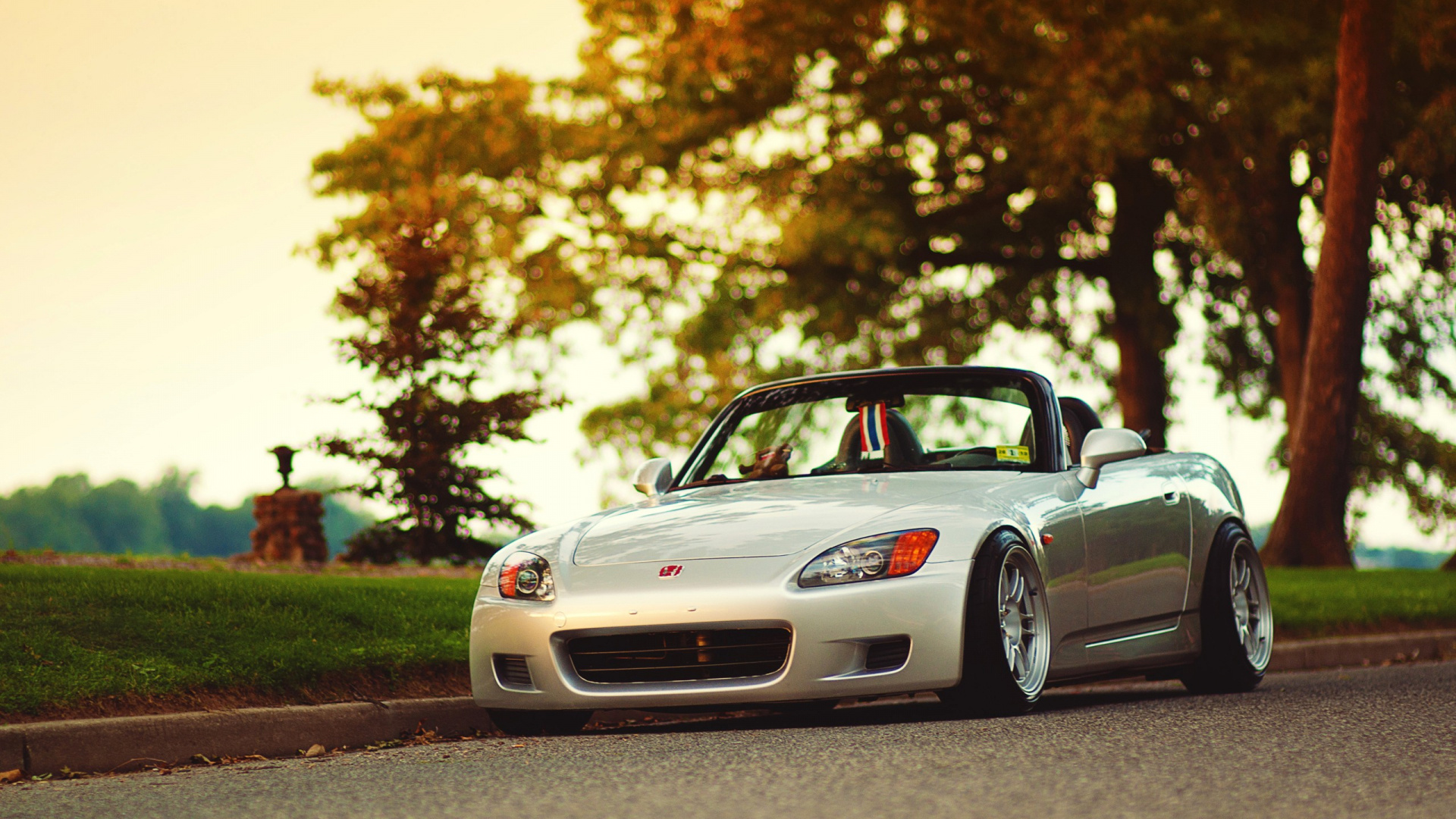 Stanced Honda S2000, JDM Hellaflush style, Tuned car culture, Automotive passion, 1920x1080 Full HD Desktop