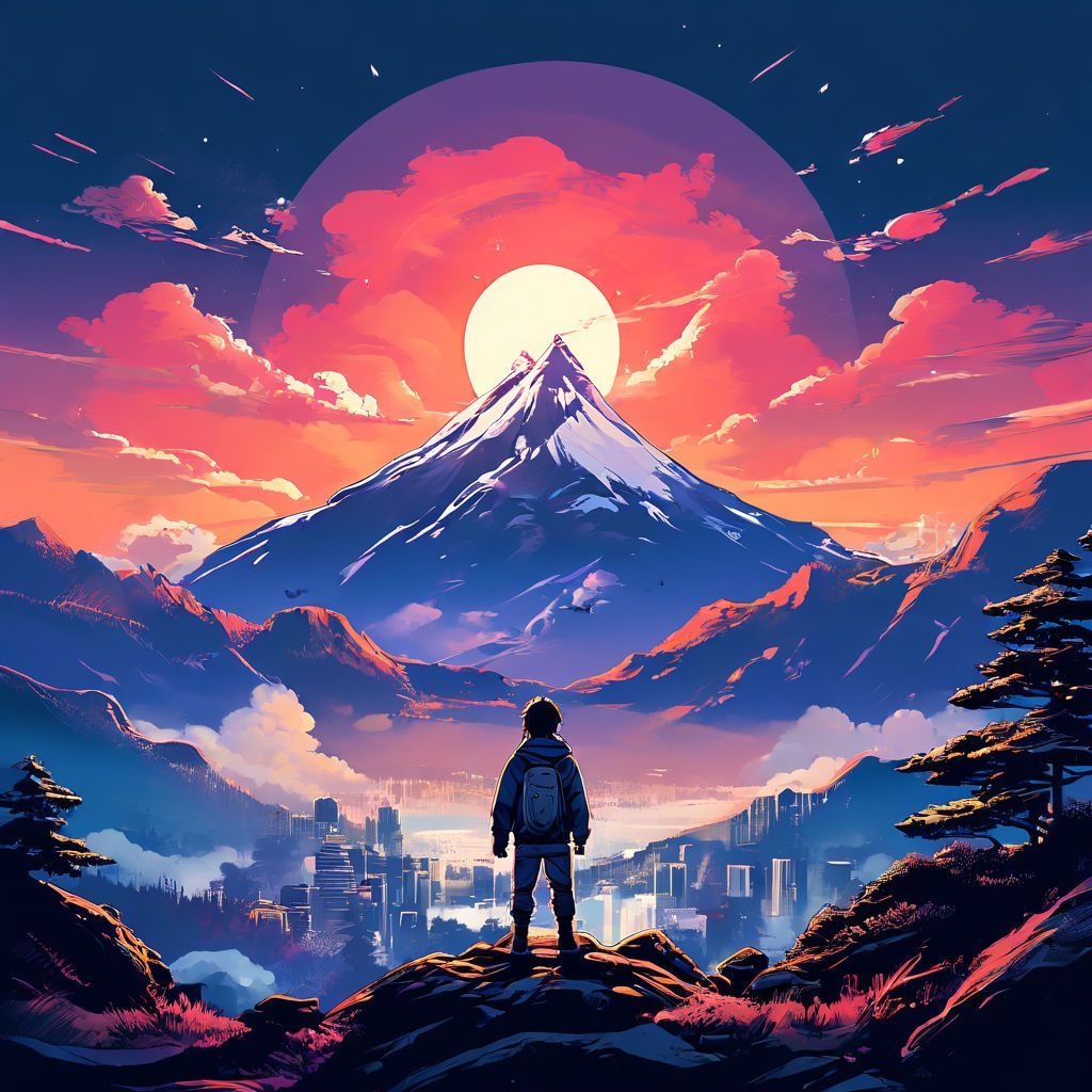 lofi wallpaper chill van trip sunrise 1030x1030